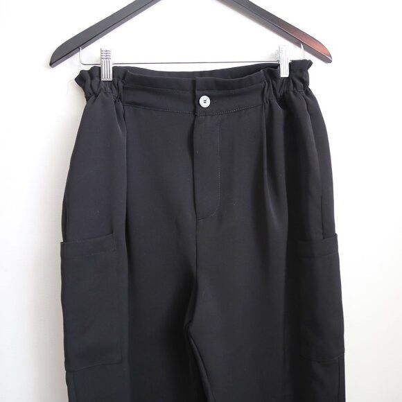 Zara Zara High Waist Pleated Cargo Dress Pants Size 4 Size 28" / US 6 / IT 42 - 2 Thumbnail