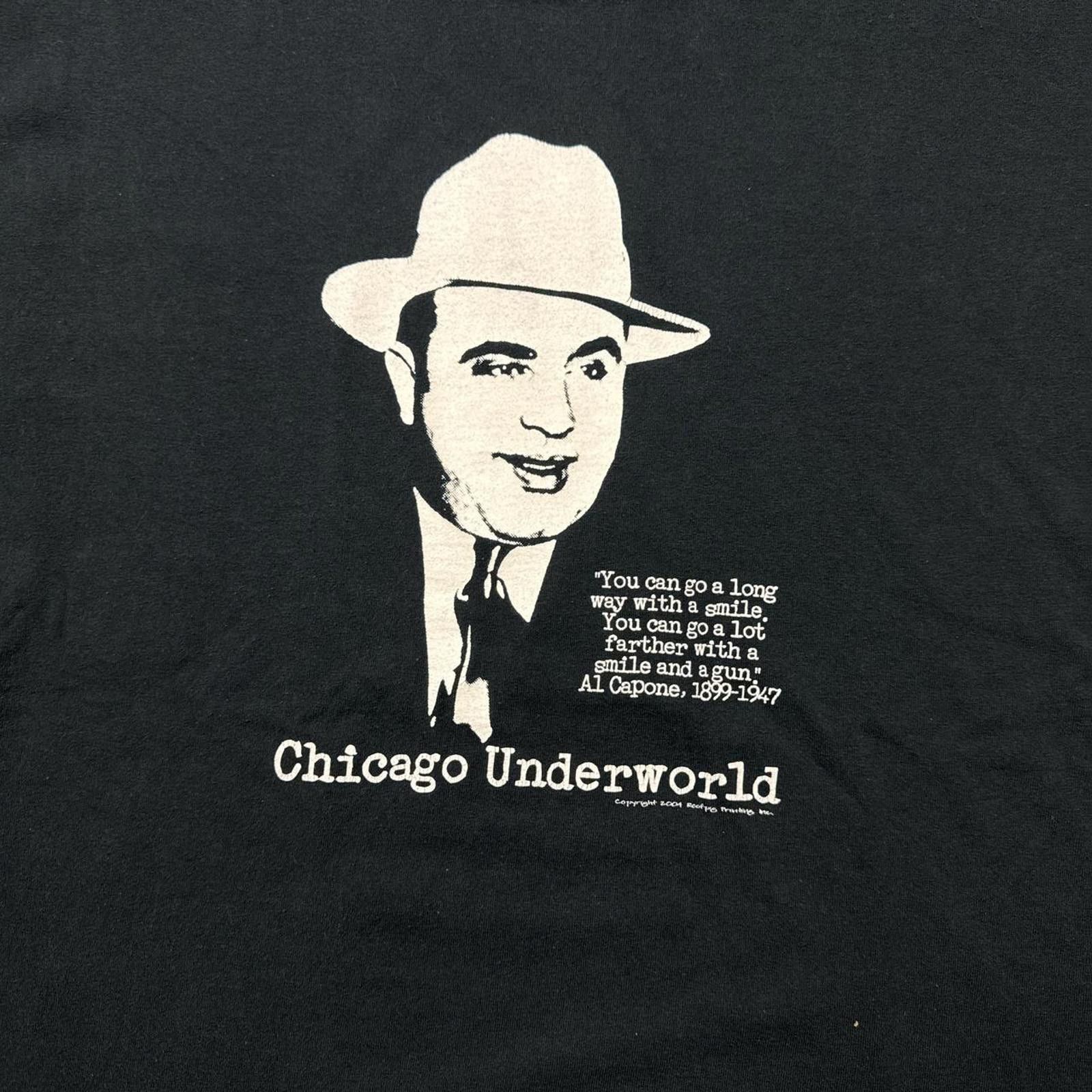 Gildan Al Capone Ganster Vintage Y2k Graphic T-Shirt Size US XL / EU 56 / 4 - 3 Thumbnail