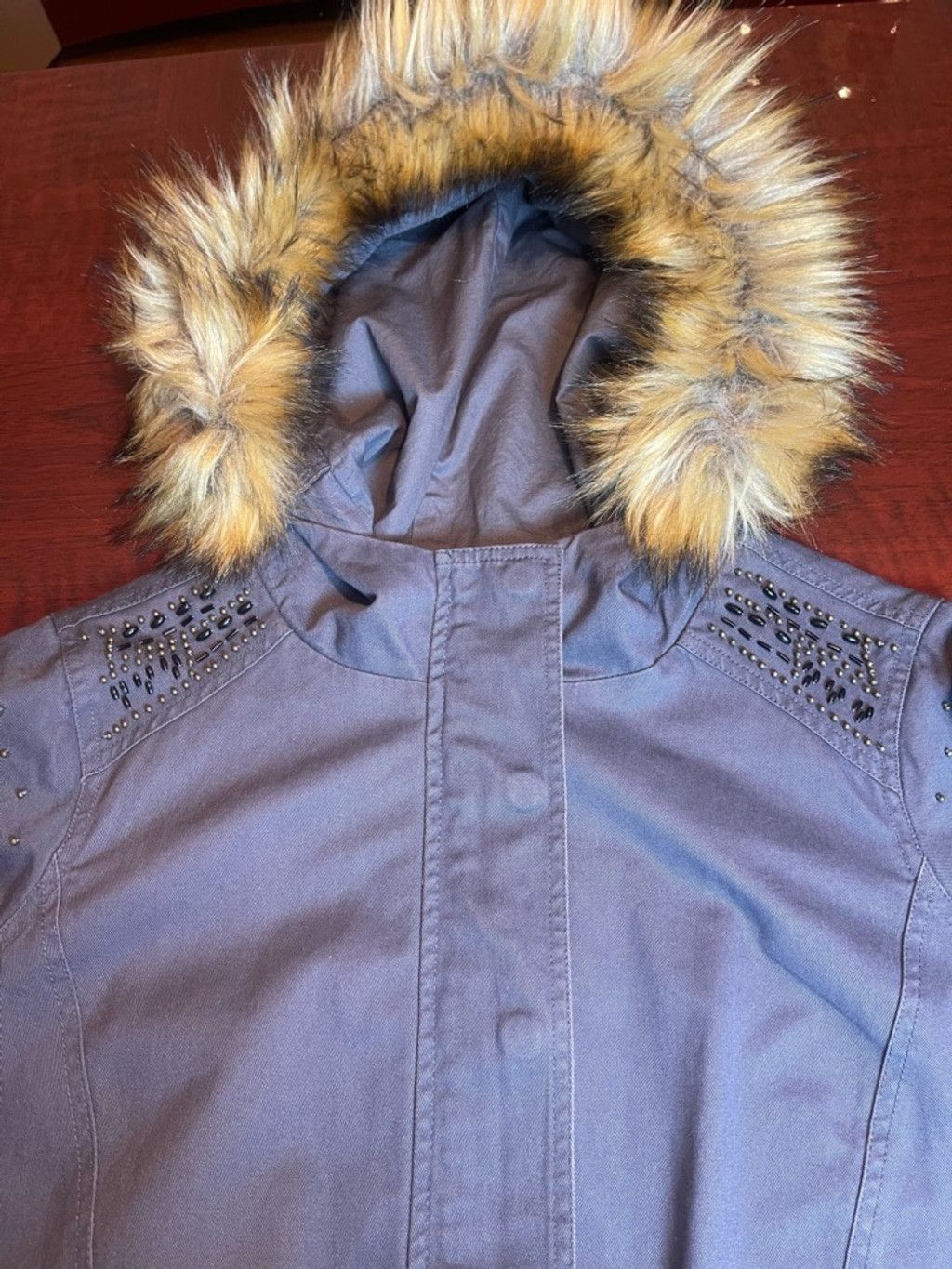 Torrid Torrid Embellished Rhinestone Parka Coat w/ Faux Fur Hood 1 Size XL / US 12-14 / IT 48-50 - 11 Thumbnail