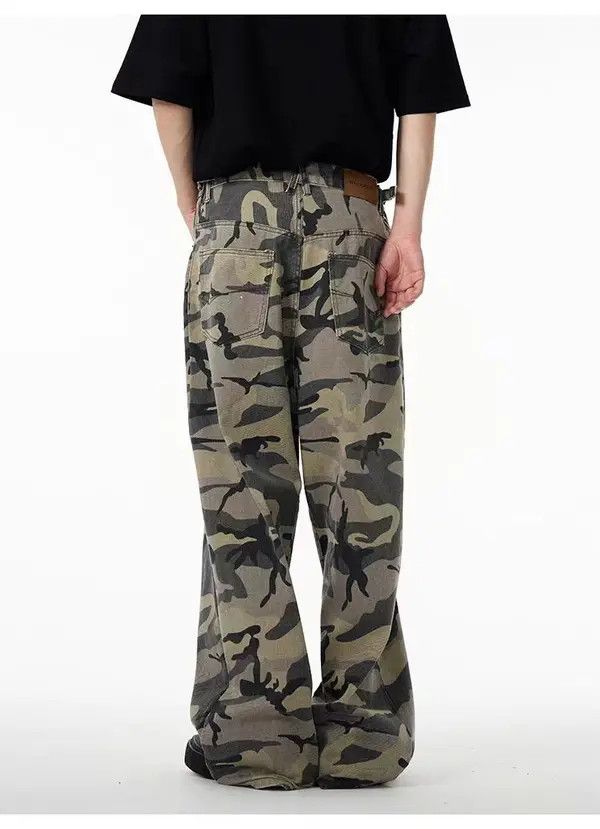 VIBE Camouflage Vintage High Street Hip Hop Camo Jeans Size US 30 / EU 46 - 6 Thumbnail