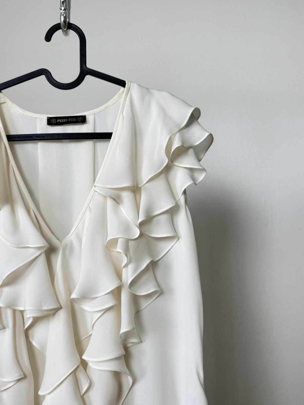 plein sud Plein Sud 2007s Archive Y2K Silk Ruffle Top Blouse Size M / US 6-8 / IT 42-44 - 5 Thumbnail