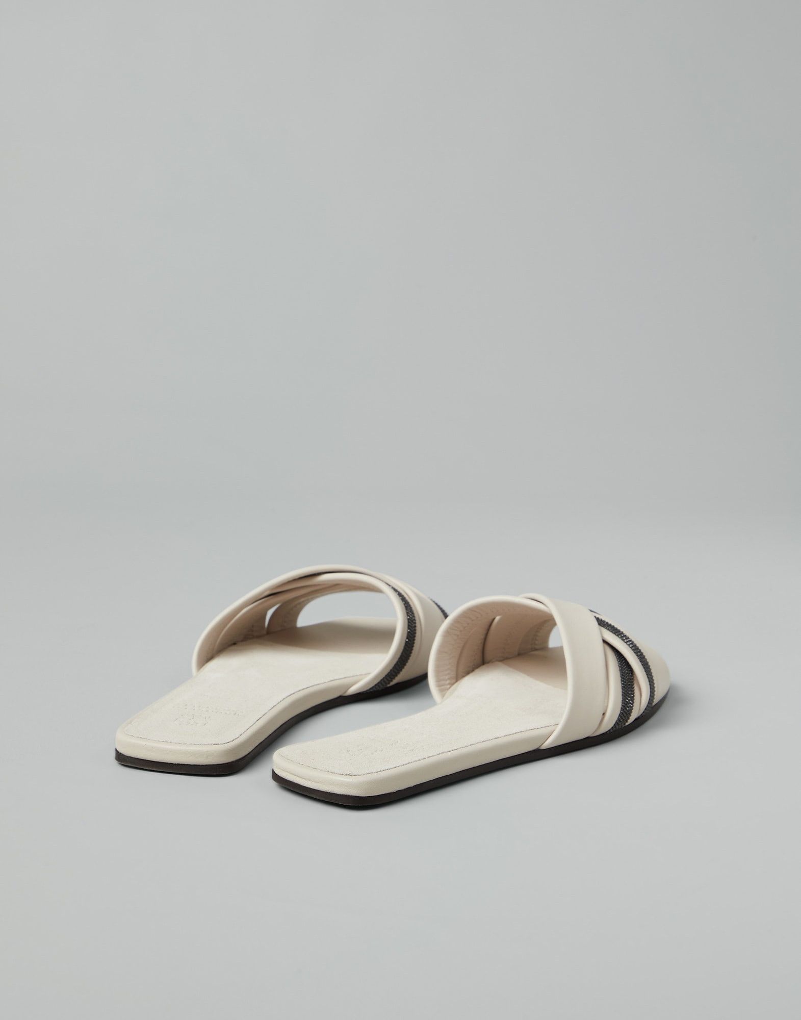 Brunello Cucinelli o1w1db10825 Slippers in Open White Size US 10 / IT 40 - 2 Thumbnail