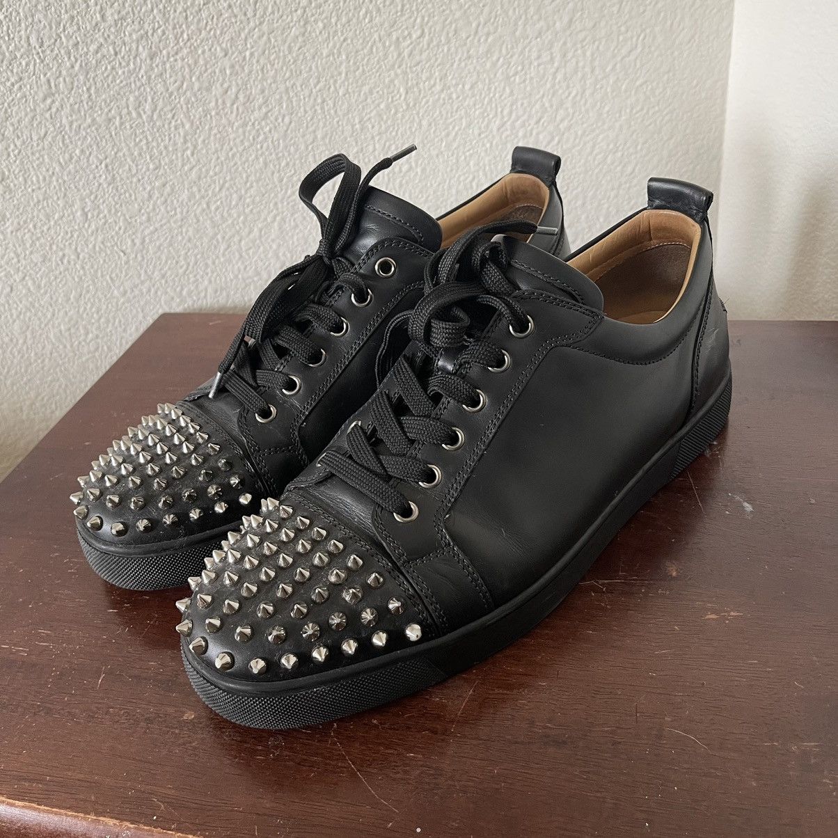 Christian Louboutin Louis Junior Spikes Army / 9.5