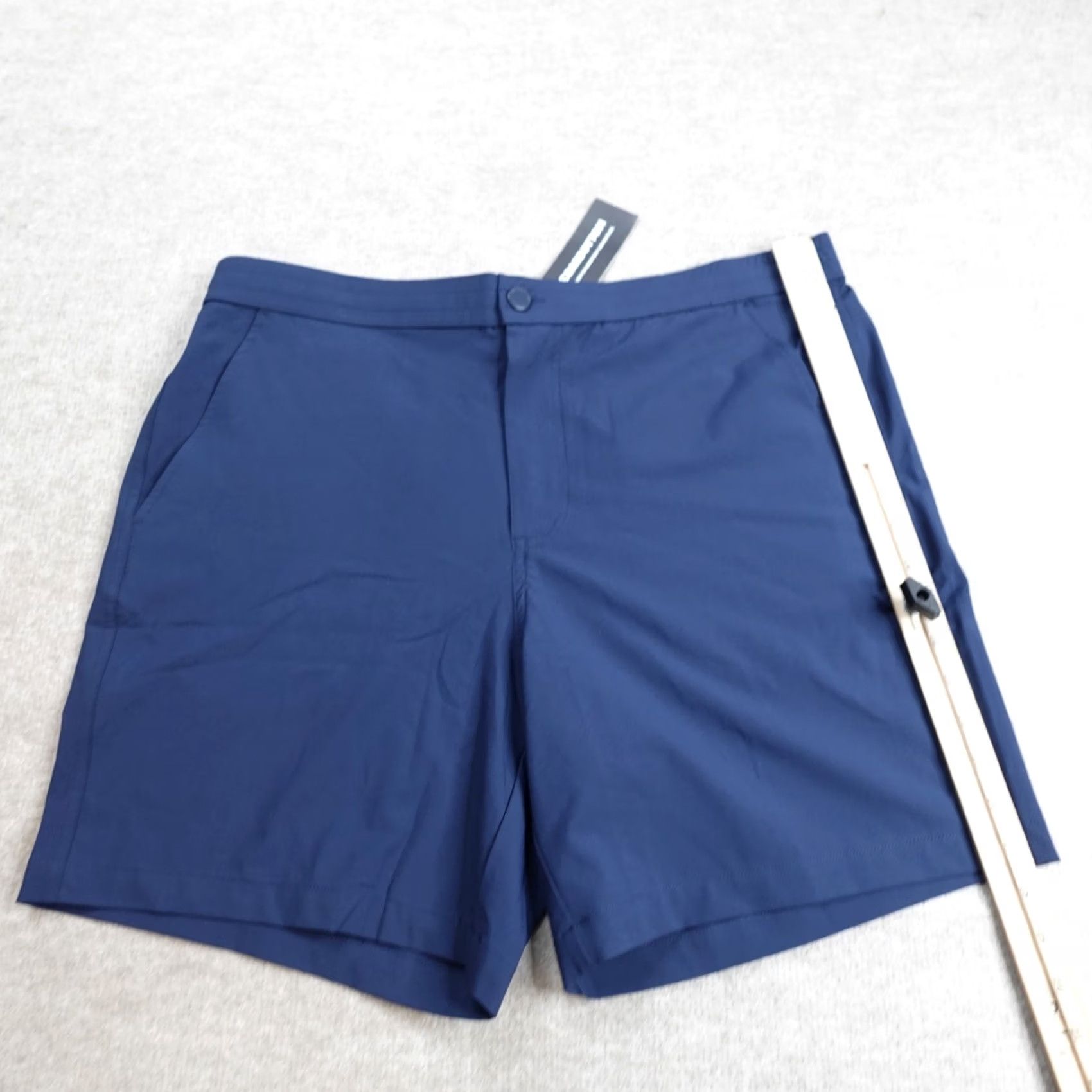 Vintage Bearbottom Shorts Mens XL Blue Solid Deck Short Navy Drawstring NEW Adjustable Size US 36 / EU 52 - 3 Thumbnail