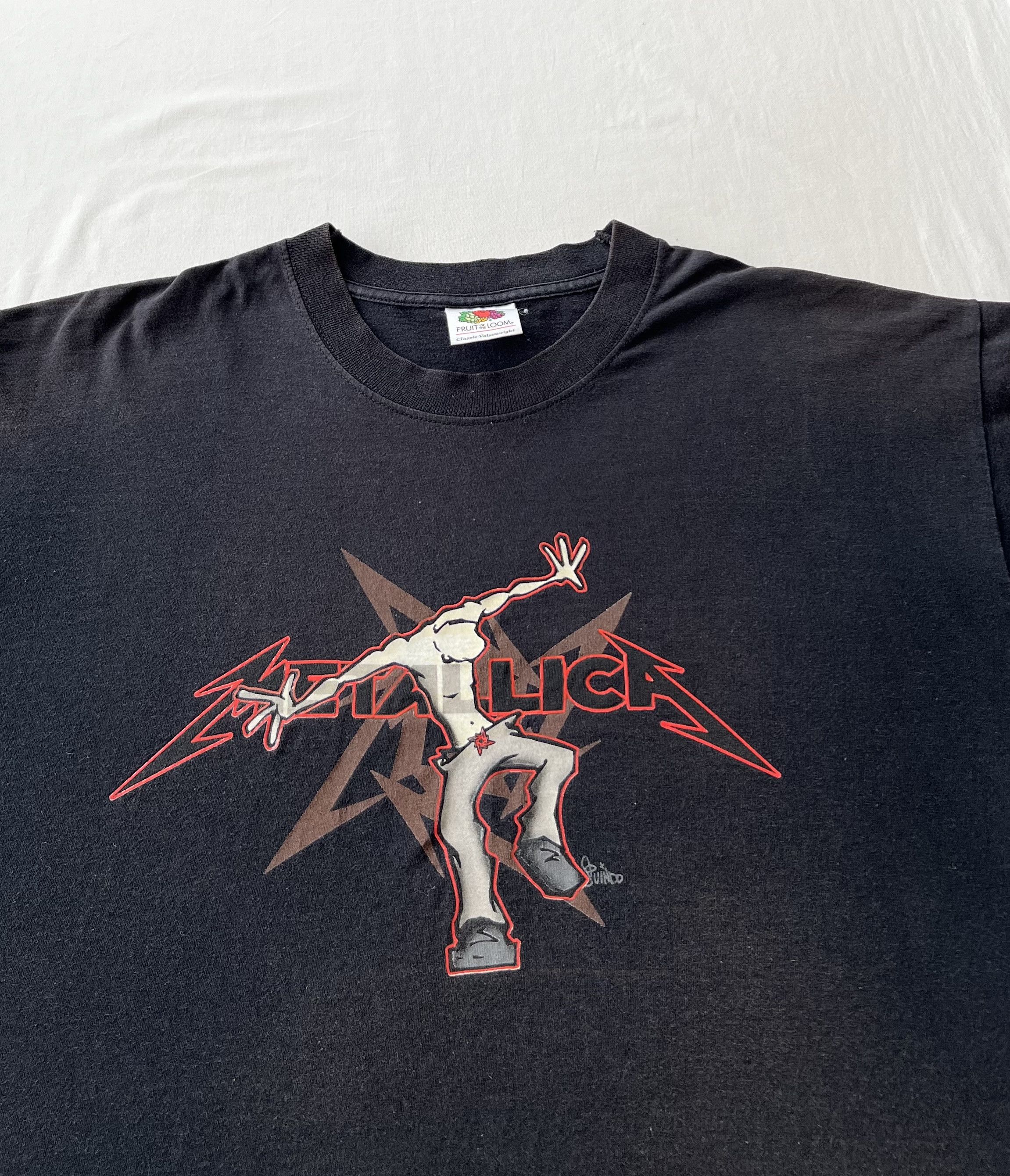 Band Tees Vintage 2002 Metallica Rock Band Faded Black T-shirt Size US L / EU 52-54 / 3 - 5 Thumbnail