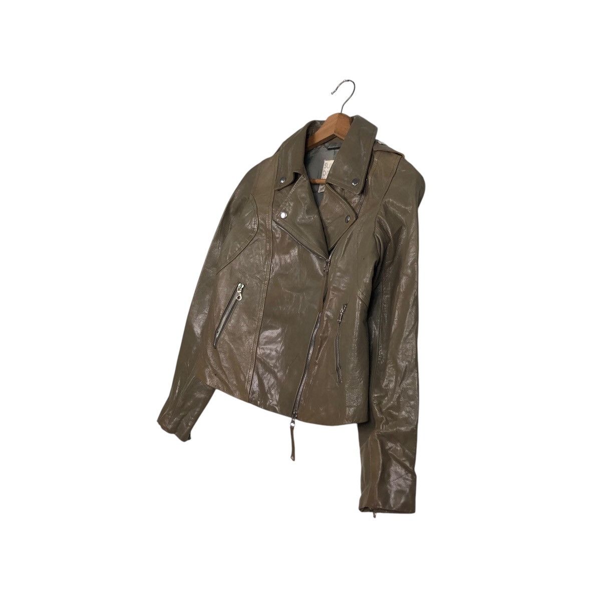 Japanese Brand Leather Jacket Double Collar Support Surface 14th Addiction Size M / US 6-8 / IT 42-44 - 3 Thumbnail
