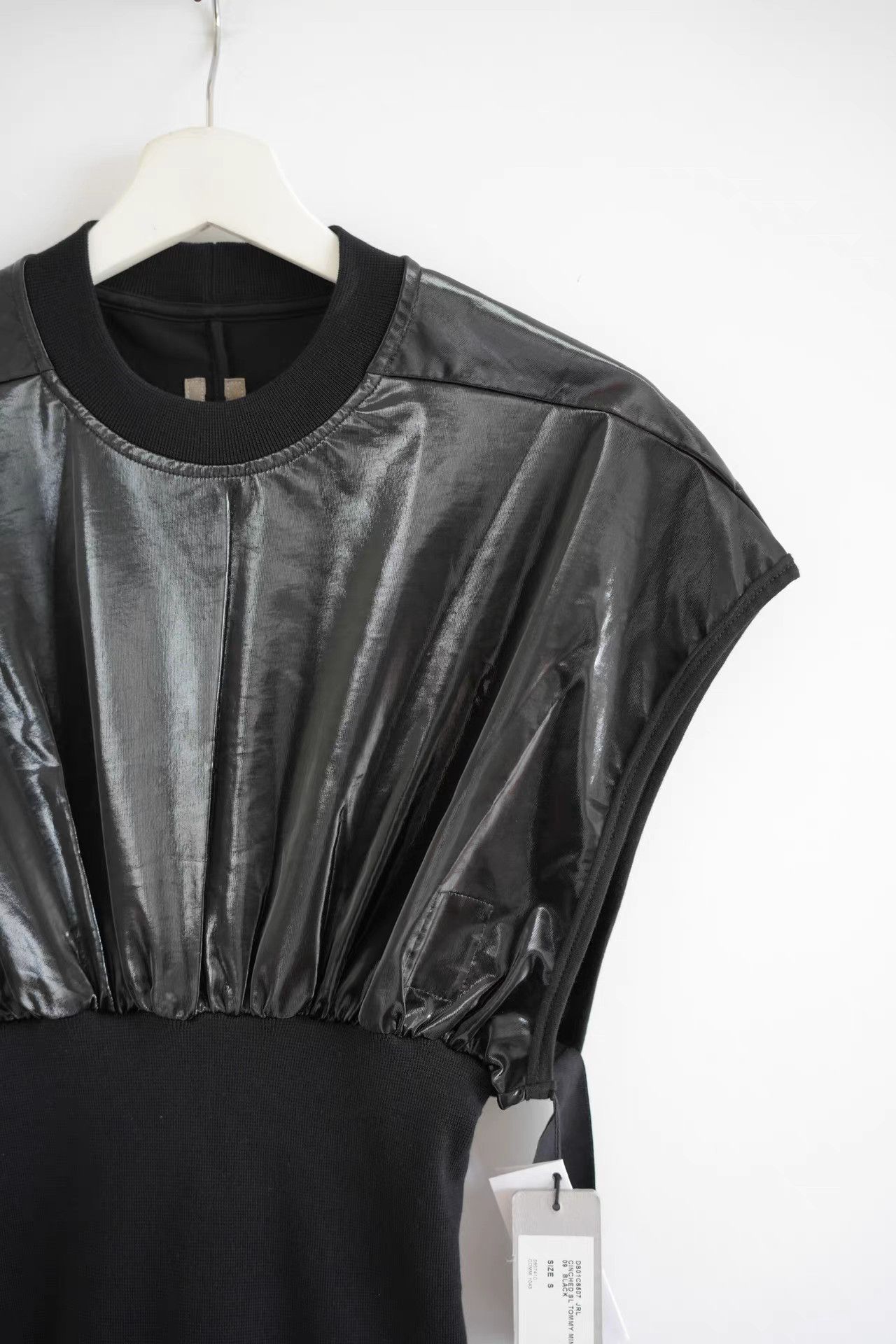 Rick Owens Rick Owens 23ss 3D Silhouette Leather Panel Dress K4 Size S / US 4 / IT 40 - 3 Thumbnail