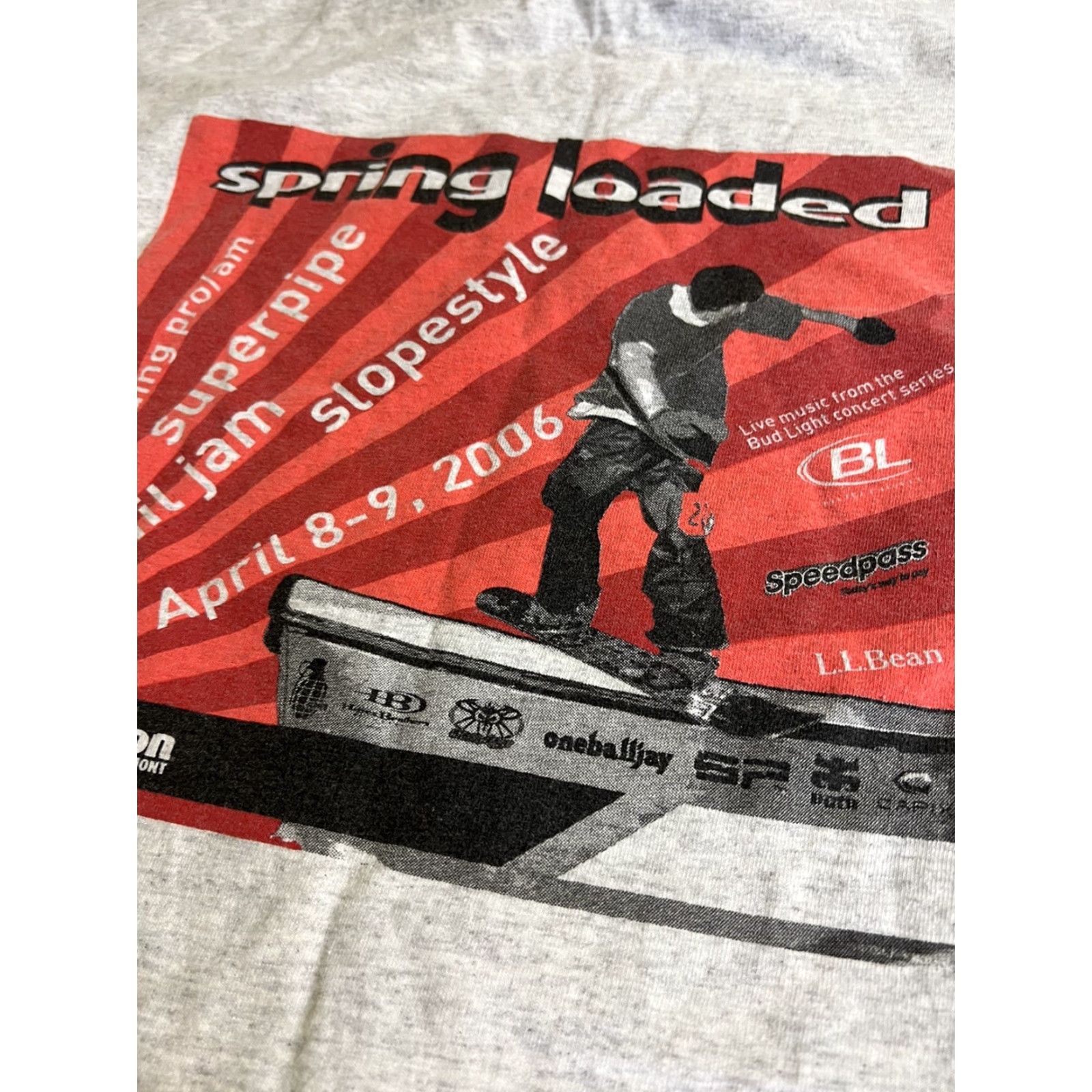 Gildan VINTAGE 2006 Killington VT Spring Loaded Snowboard Pipe Jam Pro/Am Slope Style T-Shirt M Gray Mens T-Shirt Size US M / EU 48-50 / 2 - 4 Thumbnail