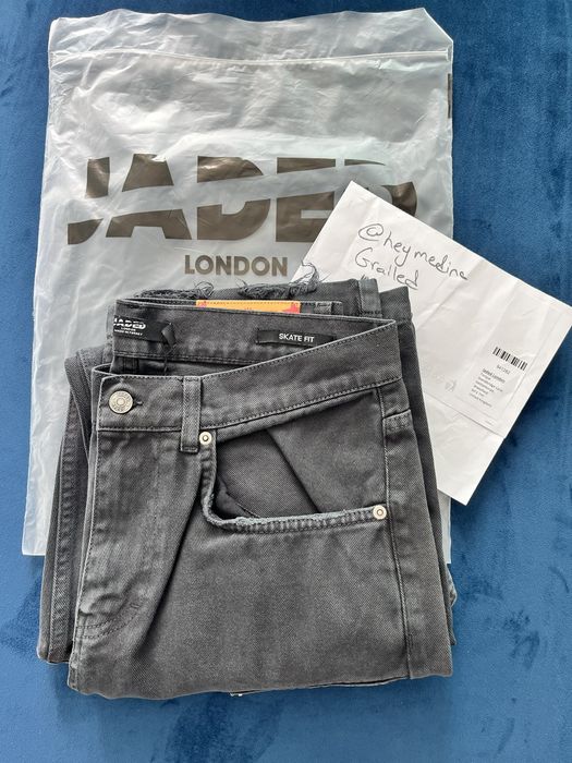 Jaded London Black Washed Carpenter Skate Fit Jeans