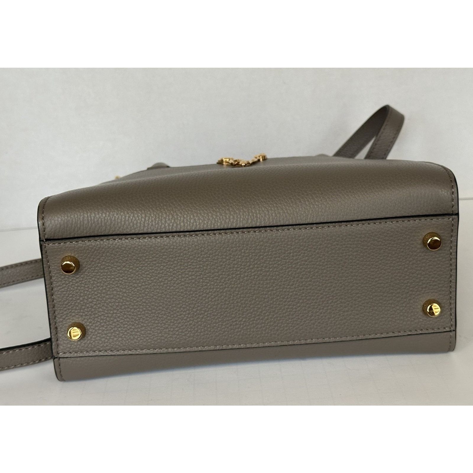 Versace Versace Virtus Grainy Calf Small Grey Top Handle Bag 1005960 Size ONE SIZE - 4 Thumbnail