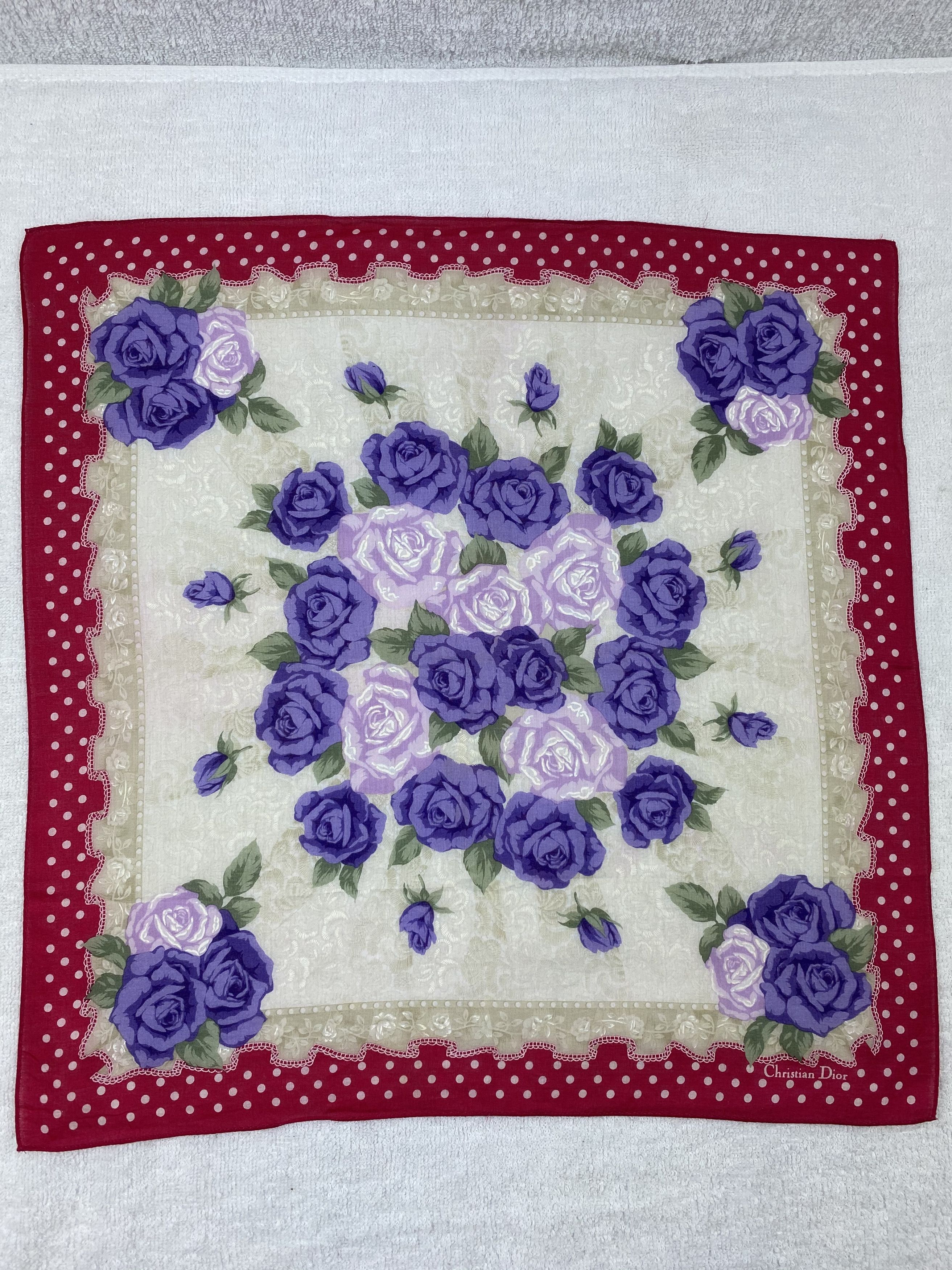 Vintage Christian DIor Handkerchief / Bandana / Neckerchief Size ONE SIZE - 3 Thumbnail