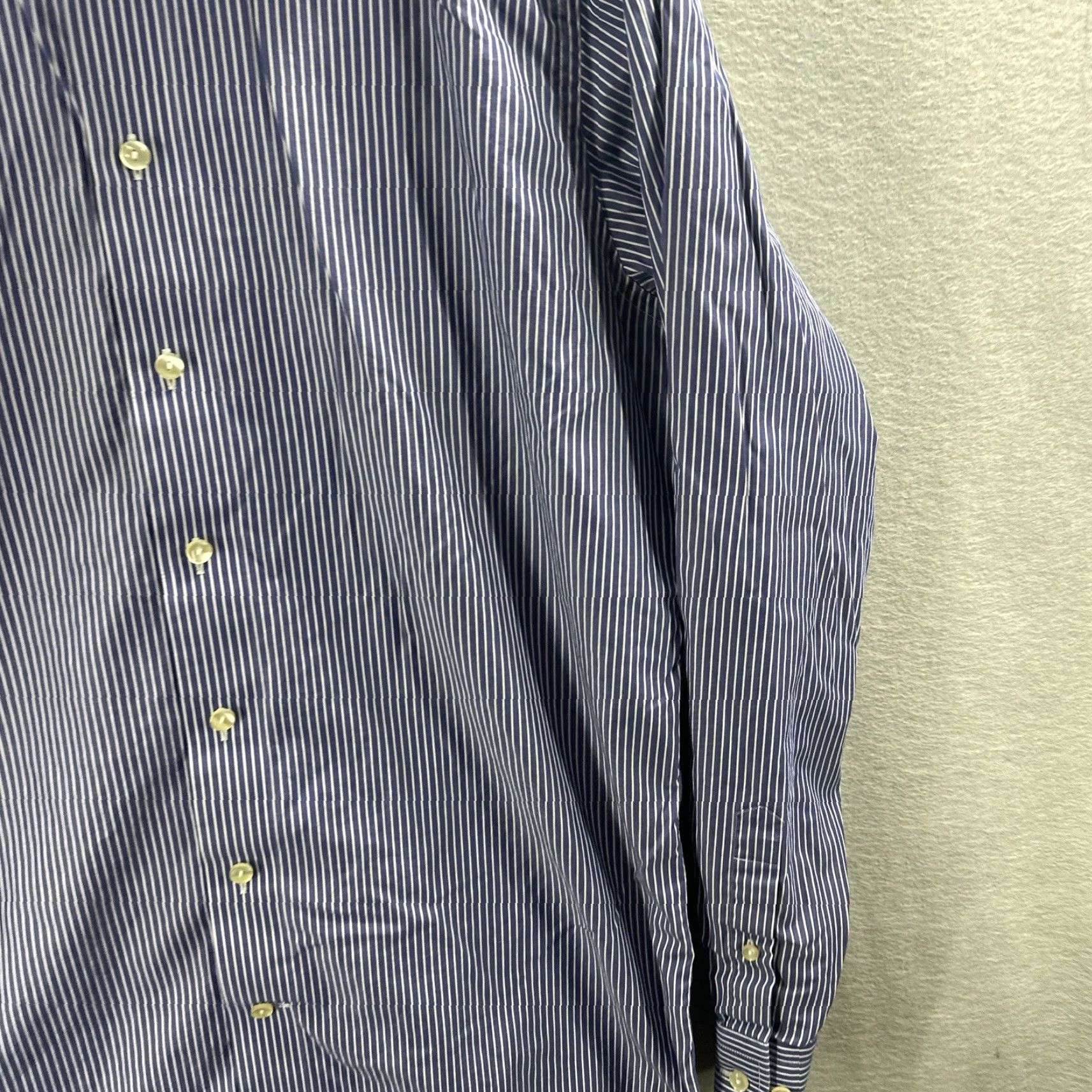 Eton Etón Dress Shirt Mens 15.5 40 15 3/4 Pink Blue Stripe Cotton Contemporary Quiet Lux Dress Shirt Mens Regular Blue Striped 40 15.5 Mens Gender: Mens Size 40R - 5 Thumbnail