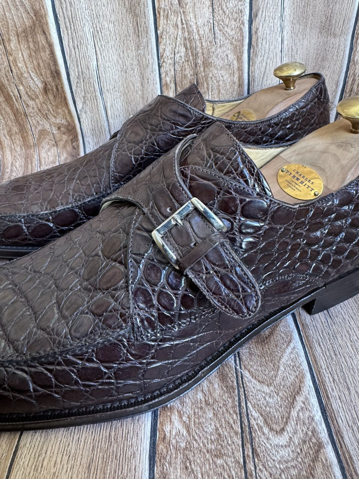 Cole Haan Genuine crocodile leather dress shoe Size US 12 / EU 45 - 4 Thumbnail