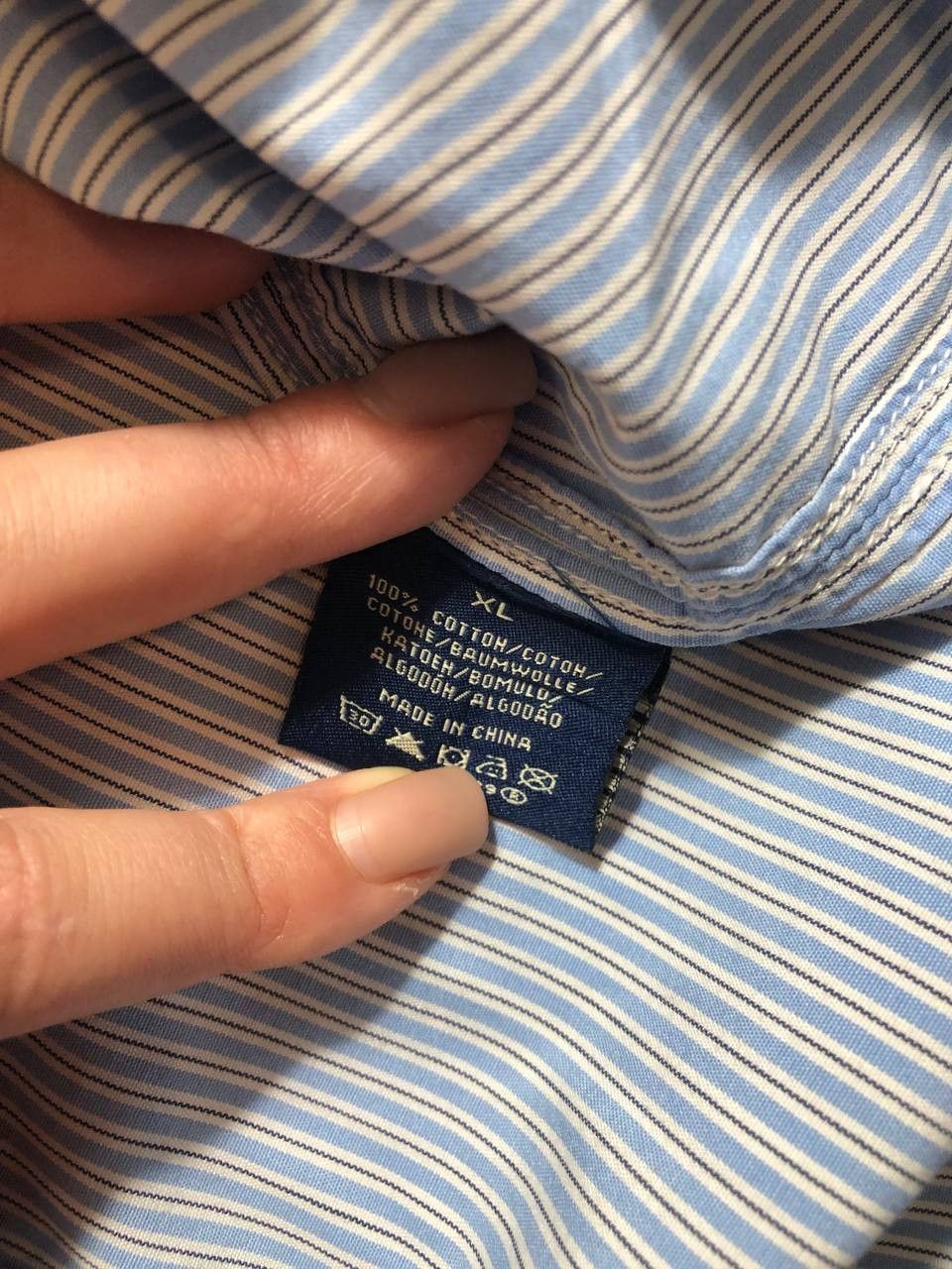 Polo Ralph Lauren × Ralph Lauren × Vintage Polo Ralph Lauren Vintage Mens Long Sleeve Striped Shirt Size US XL / EU 56 / 4 - 11 Thumbnail