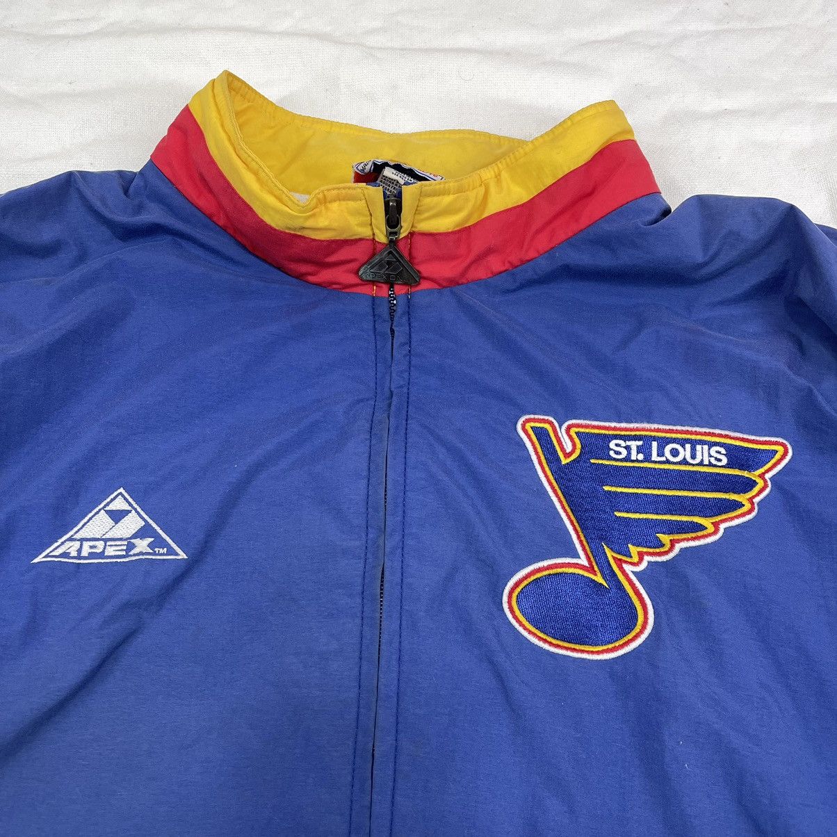 Apex 90s Vintage ST. LOUIS BLUE by APEX Bomber Jacket #1870/08 Size US XL / EU 56 / 4 - 3 Thumbnail