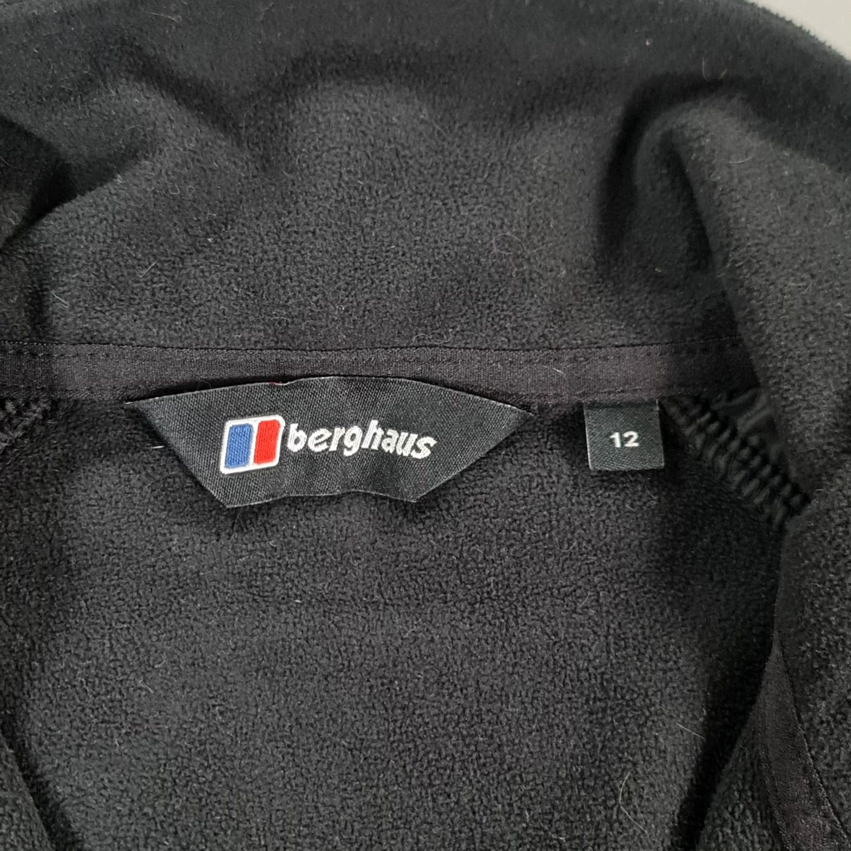 Berghaus Berghaus Womens Fleece Jacket Black 12 UK Full Zip Sweatshirt Jacket Women Carded Logo Pockets Lightweight Short 100% Polyester Sports Casual Regular Size XL / US 12-14 / IT 48-50 - 3 Thumbnail