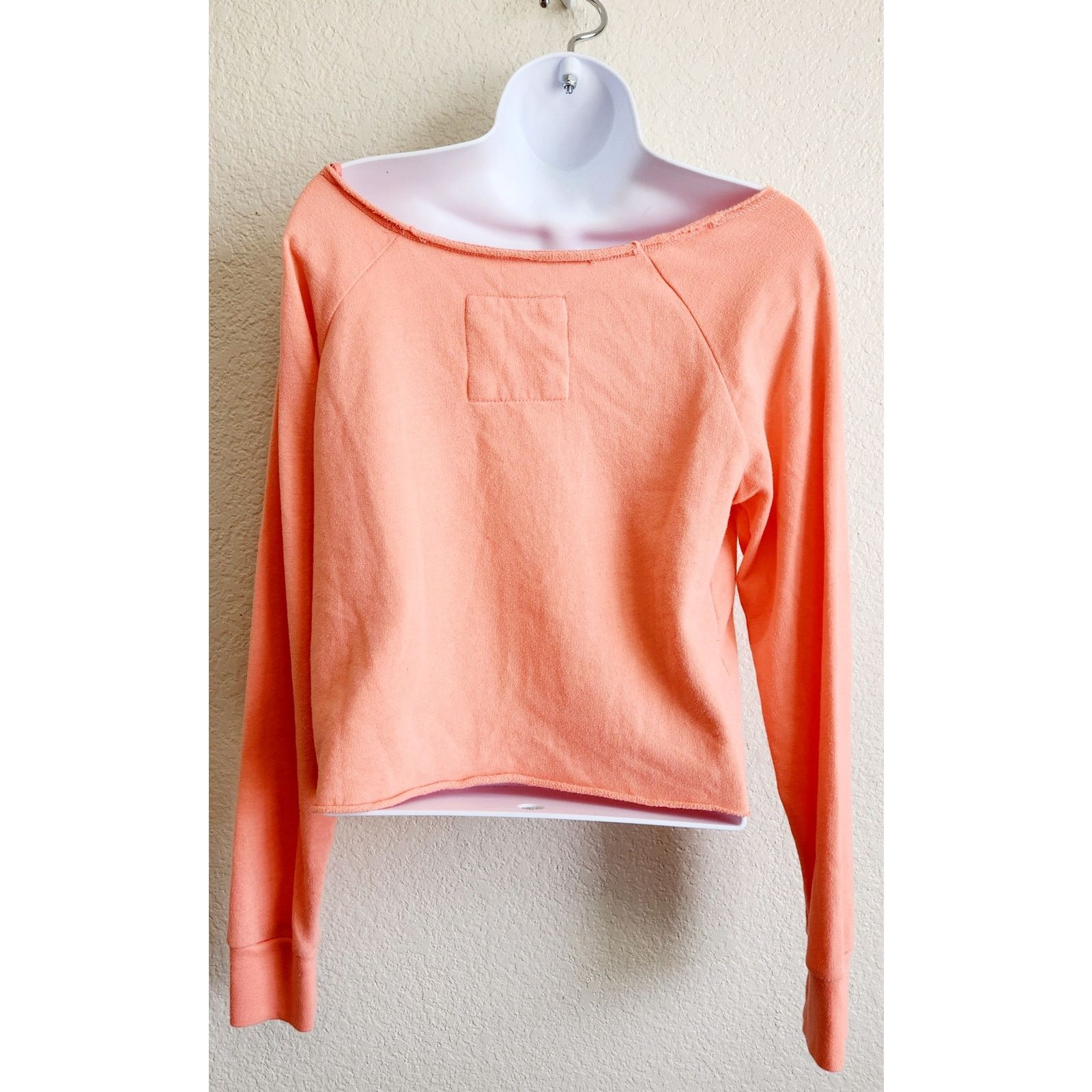Other Aero Live Love Dream Orange Cropped Rolled Raw Hem Top S Size S / US 4 / IT 40 - 3 Thumbnail