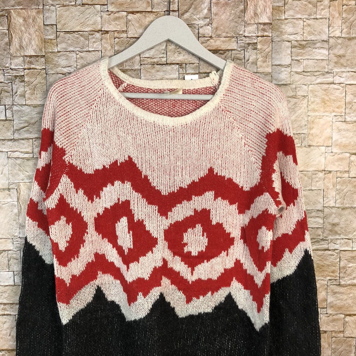 Homespun Knitwear × Japanese Brand KJ Collection Red Knitwear #A1107 Size M / US 6-8 / IT 42-44 - 5 Thumbnail