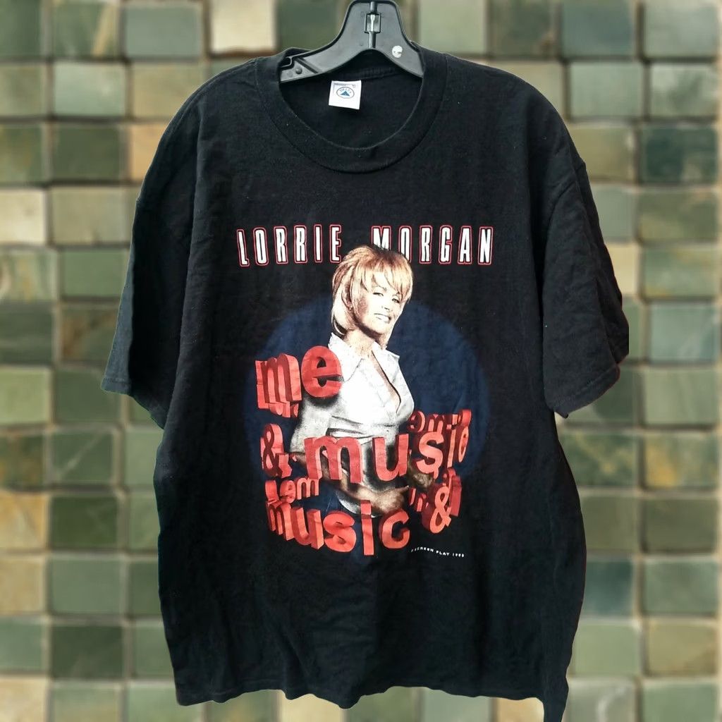 Delta VINTAGE 90s Lorrie Morgan T Shirt XL Me & Music Black Rare Merch Country Nashville Mens XL Black 90s Me & Music VTG T Shirt 1990s Lorrie Morgan Size US XL / EU 56 / 4 - 1 Thumbnail