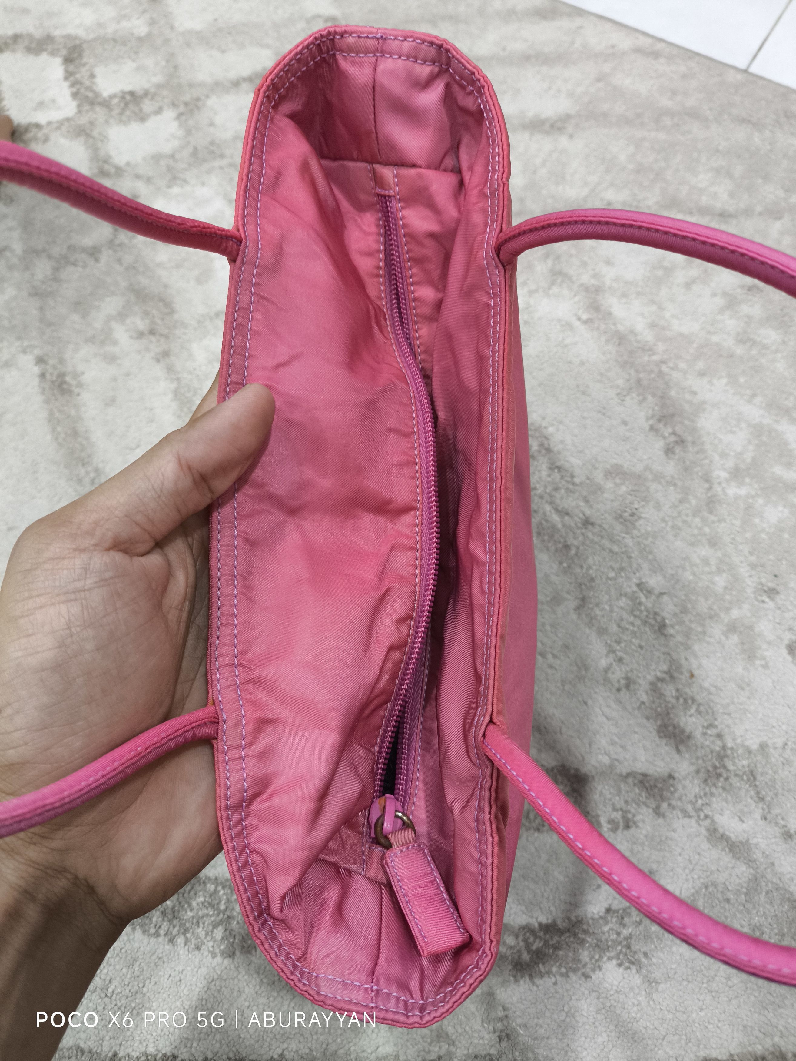 Prada Prada Pink Tessuto Nylon Tote Shoulder Bag Size ONE SIZE - 8 Thumbnail