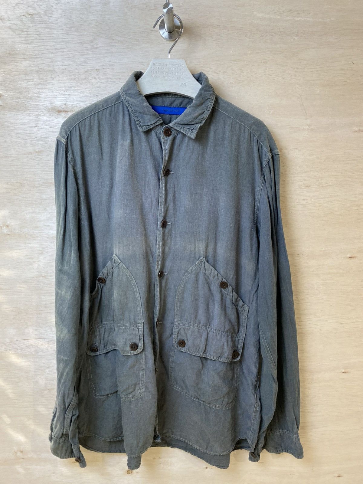 Sage de cret Military Linen Shirt Size L