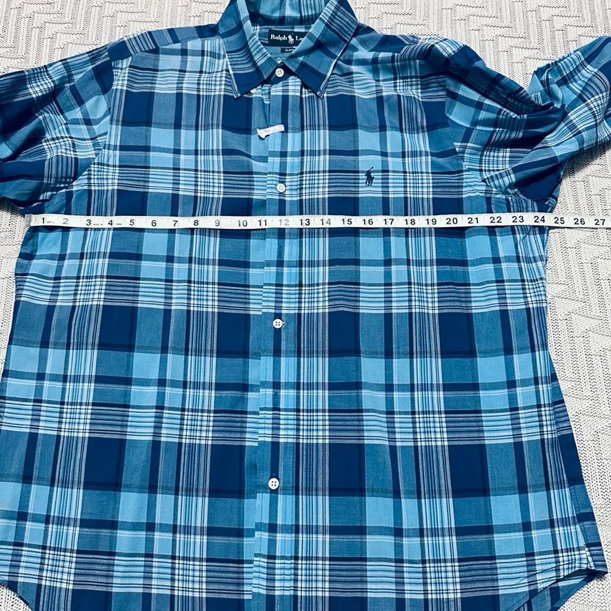 Ralph Lauren Ralph Lauren blue plaid classic fit button down Size US L / EU 52-54 / 3 - 7 Thumbnail