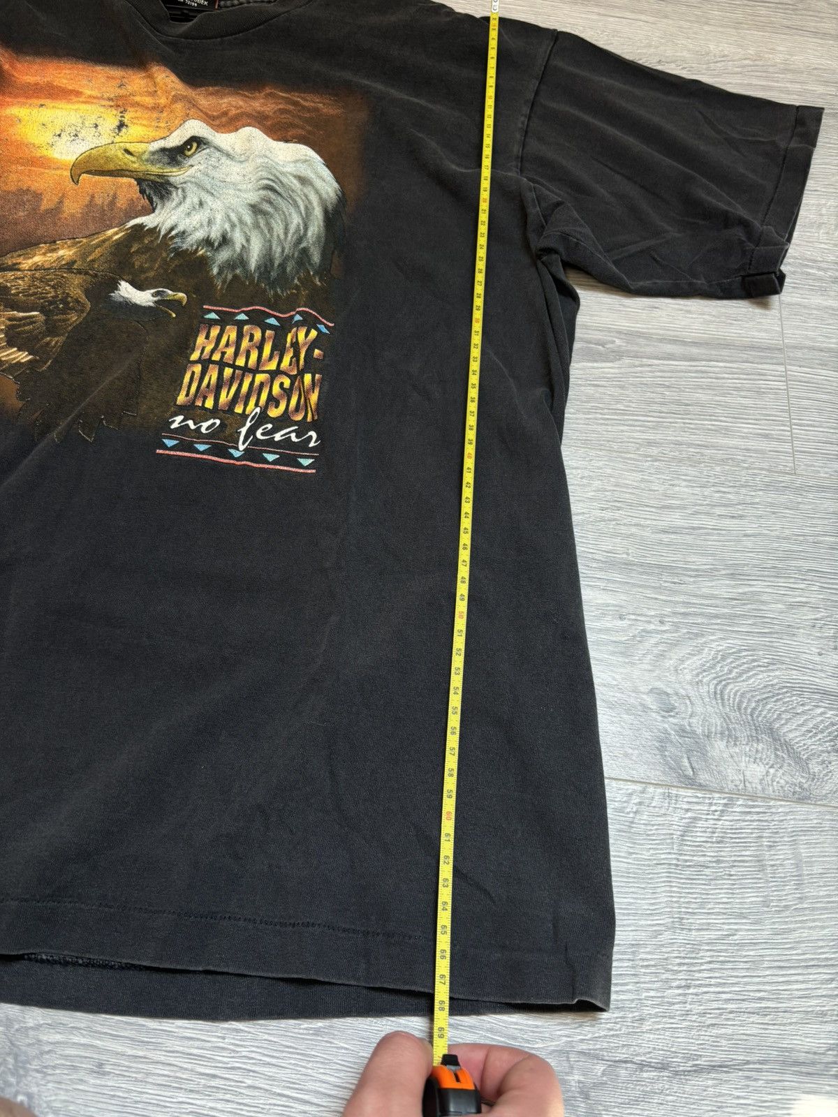 Harley Davidson Vintage Harley Davidson Eagle No Fear 92 single stitch Size US XL / EU 56 / 4 - 14 Thumbnail