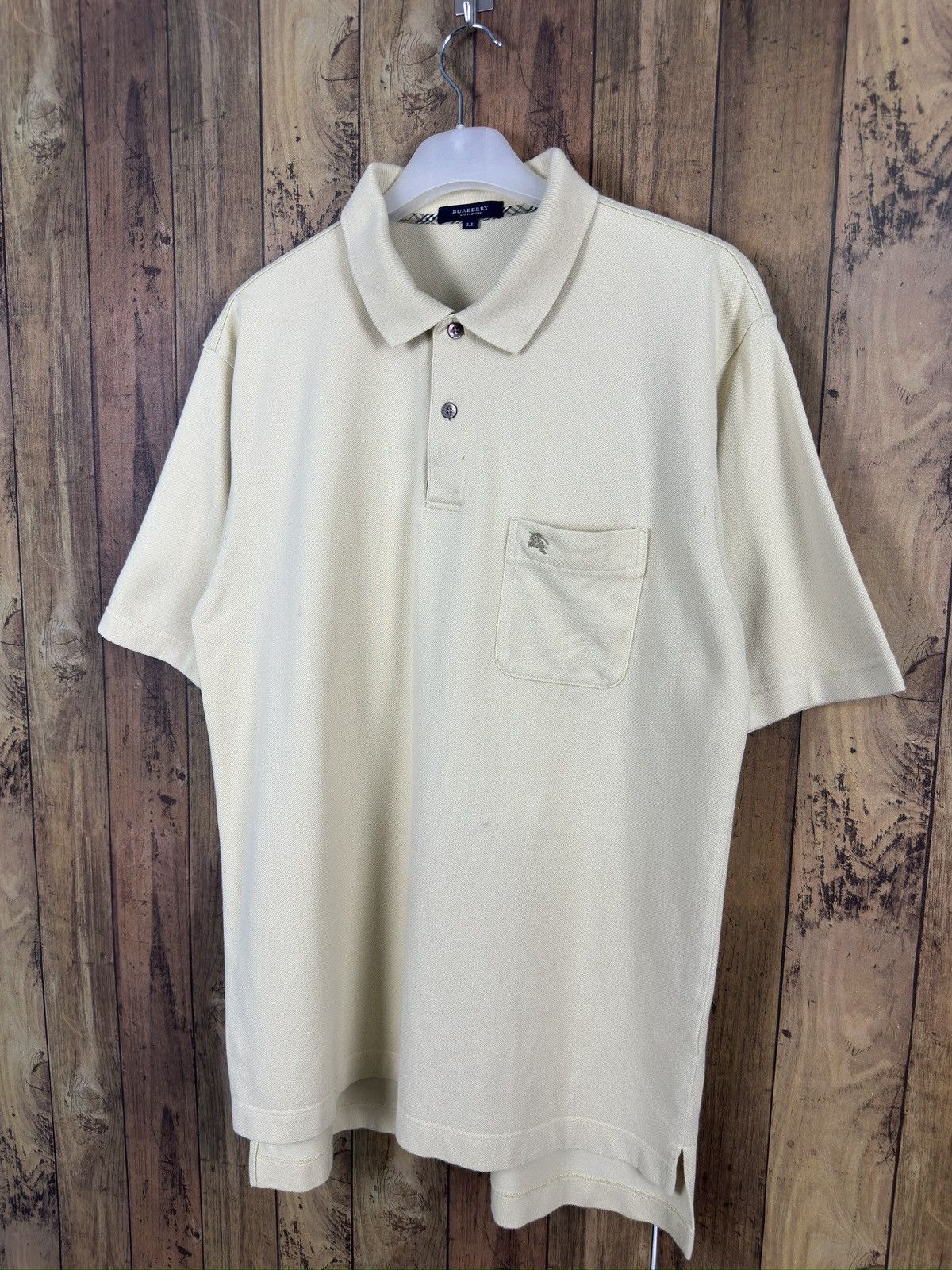 Burberry Burberry London Novacheck Cream Single Pocket Polo A290 Size US M / EU 48-50 / 2 - 2 Thumbnail