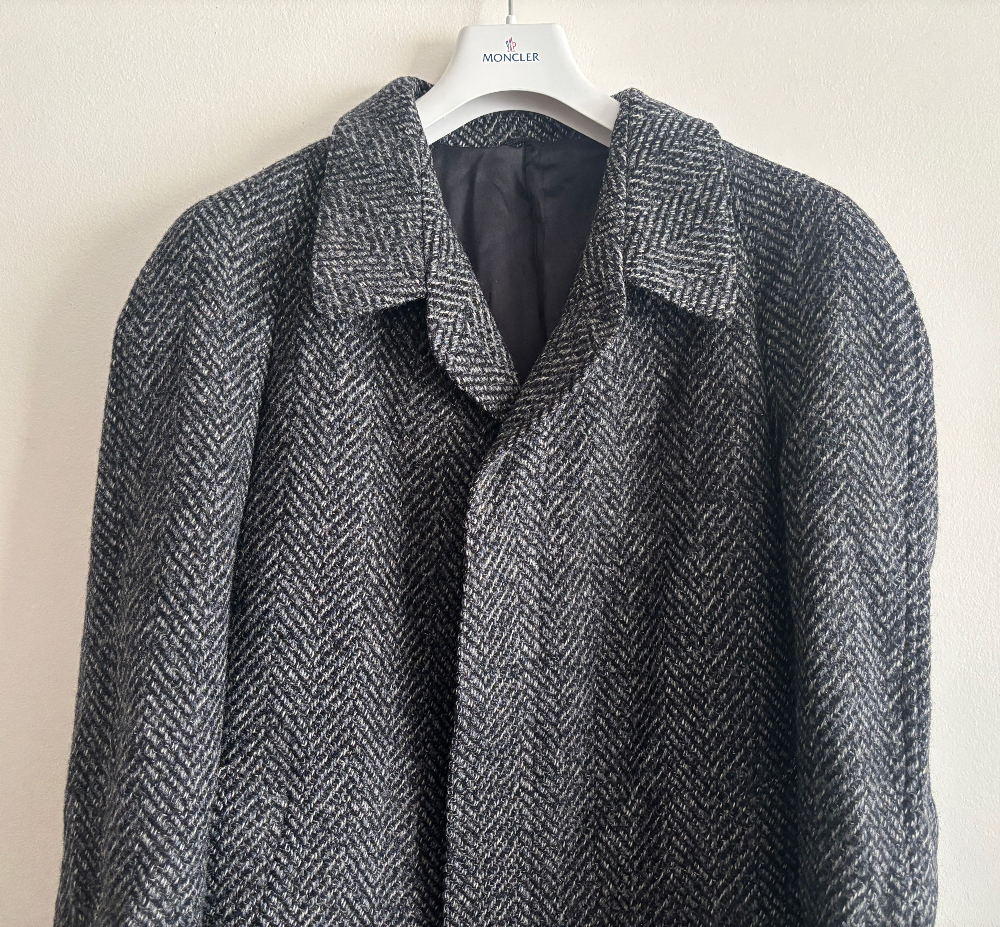 Vintage Haute Rive Paris Herringbone Belted Balmacaan Overcoat Size US M / EU 48-50 / 2 - 3 Thumbnail