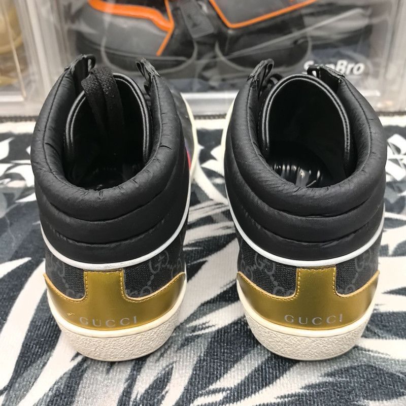 Gucci Gucci High-Top ACE Sneakers in Black Size US 9 / EU 42 - 3 Thumbnail