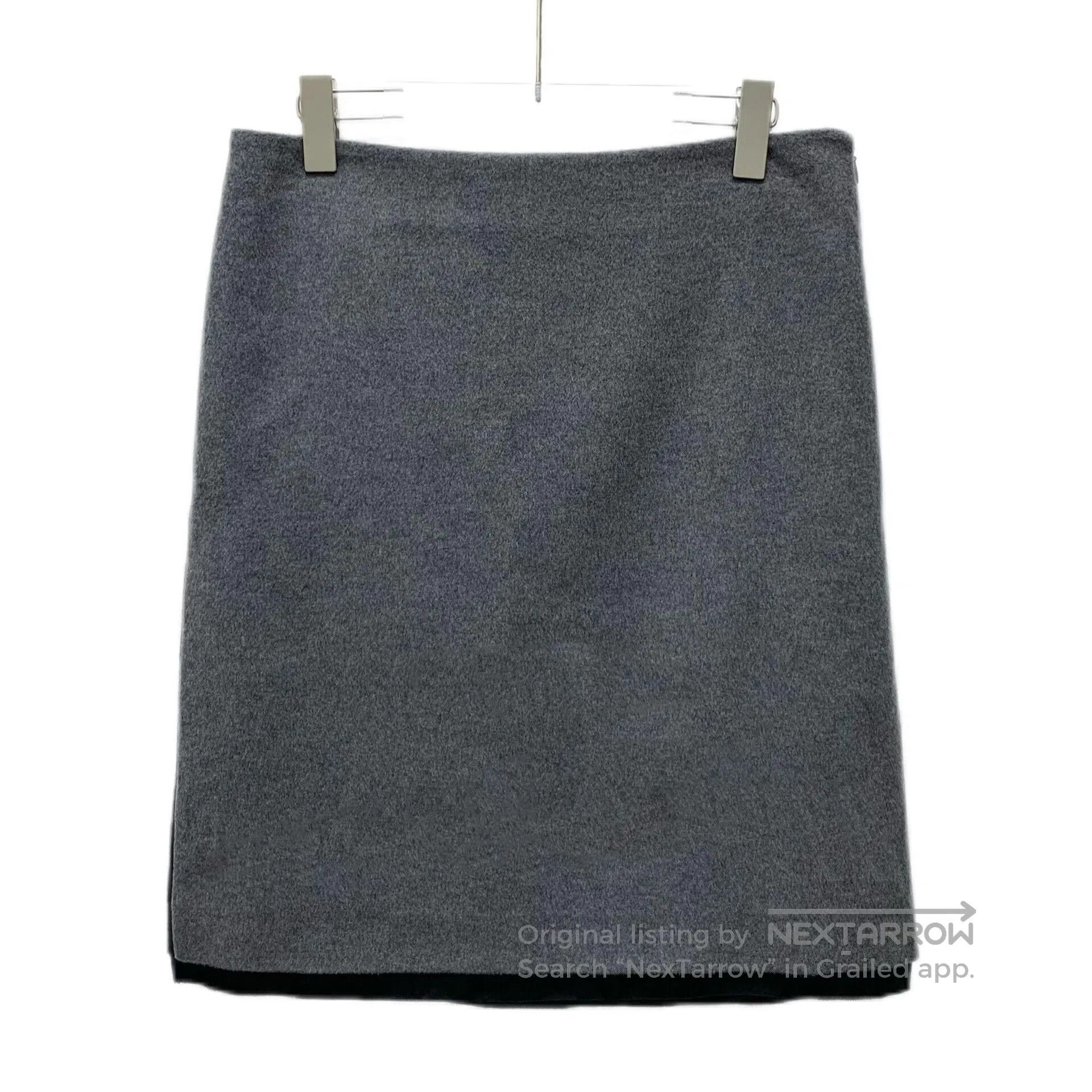 Miu Miu gray embroidered wool casual skirt by miu miu. Size US 38 / EU 54 - 1 Thumbnail