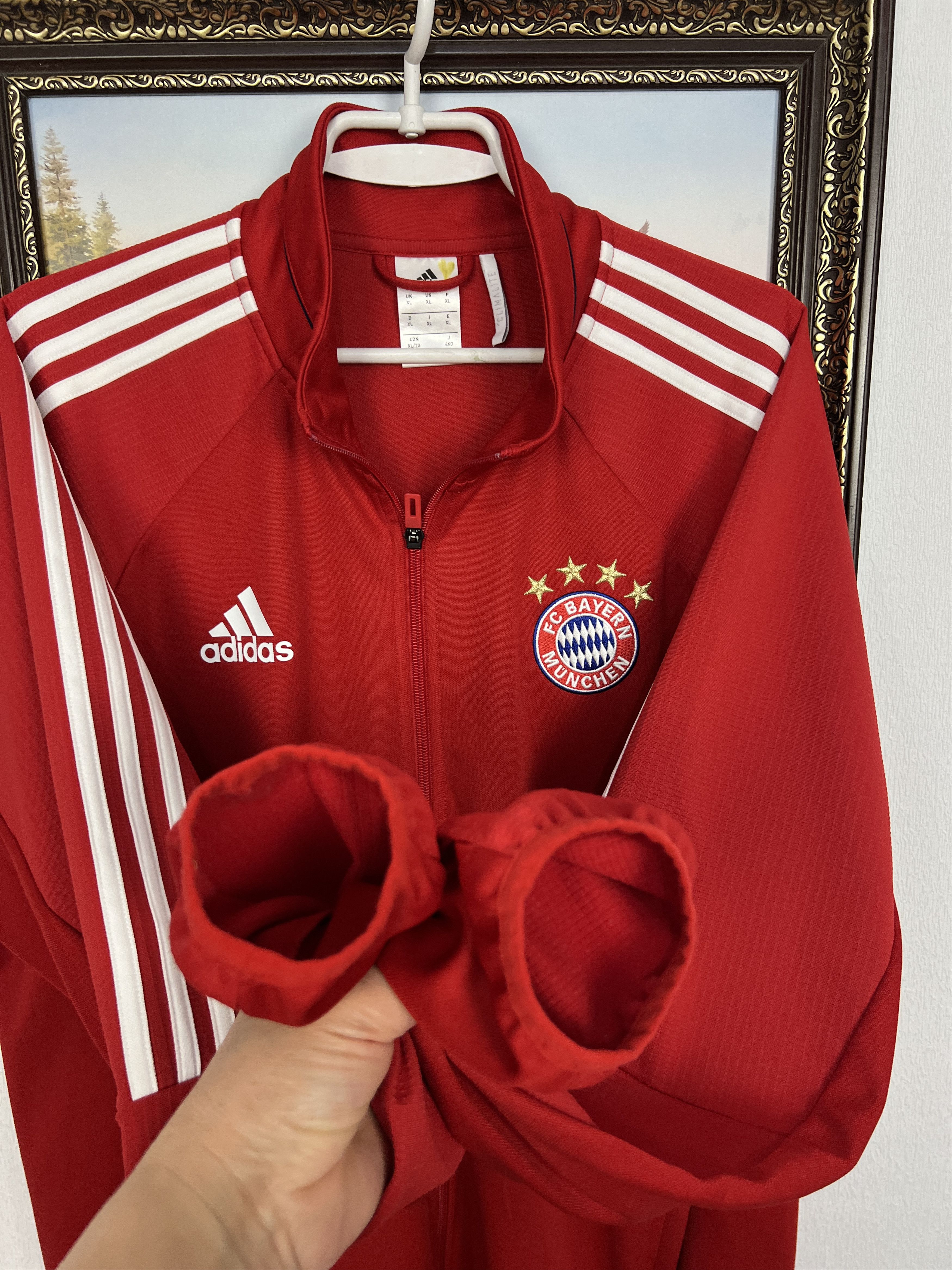 Adidas Originals Bayern Munich Football Jacket Soccer Track Top Size US XL / EU 56 / 4 - 6 Thumbnail