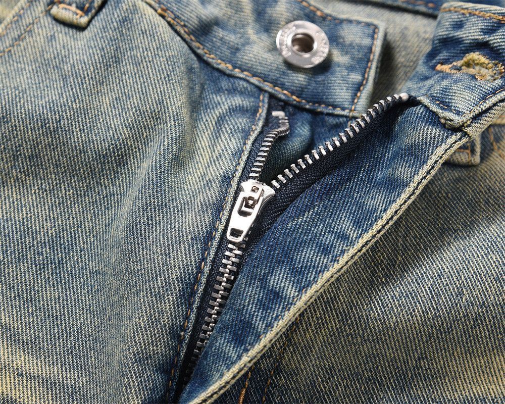Jean Washed Mud Yellow Denim Pants Mens Size US 29 - 5 Thumbnail