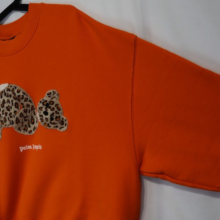 Palm Angels o1rshd1 PA Leopard Bear Crewneck in Orange Size US M / EU 48-50 / 2 - 4 Thumbnail