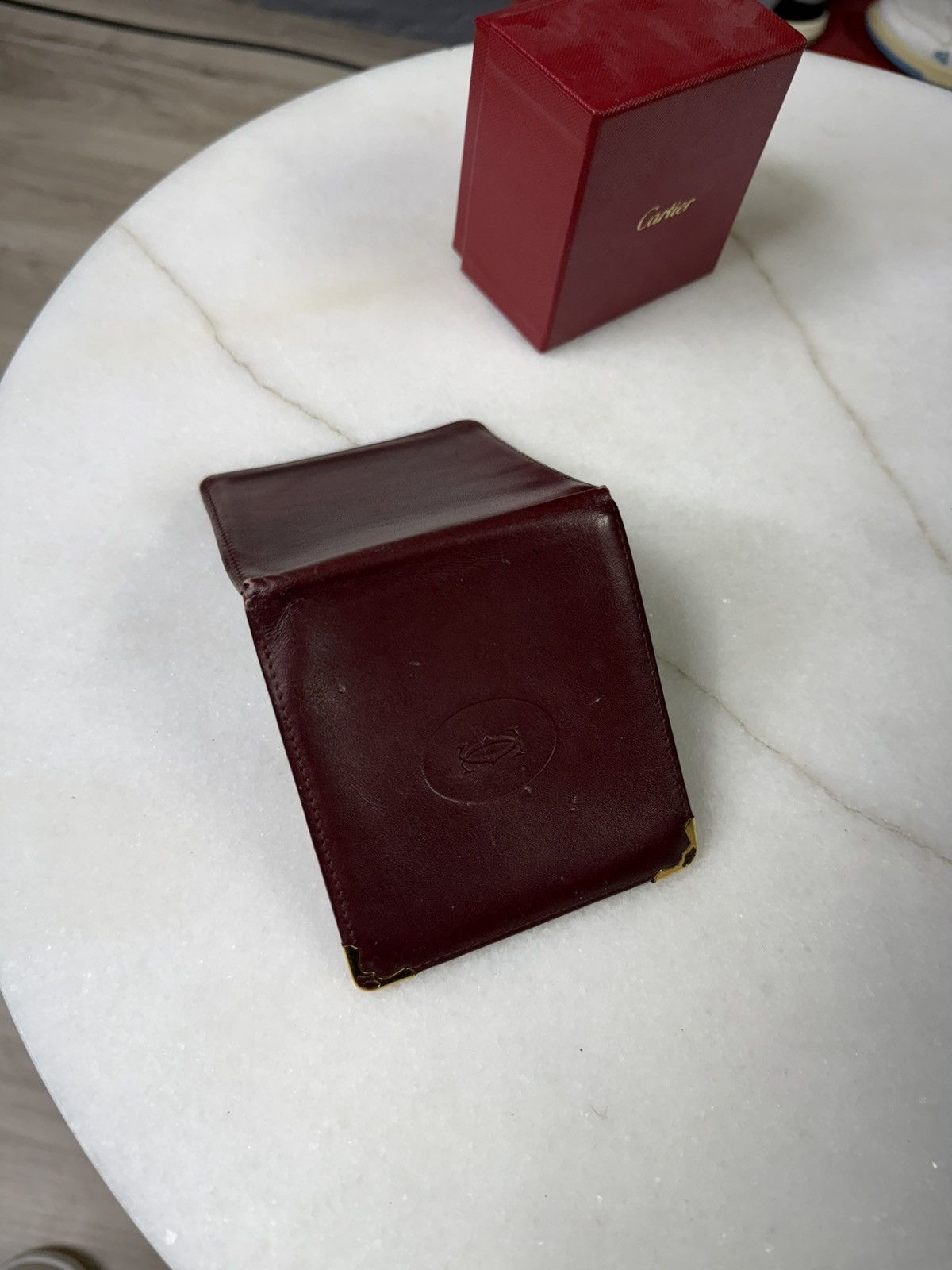 Cartier Cartier Red Wallet Vtg Leather Cartier Bifold Preowned Size ONE SIZE - 2 Thumbnail