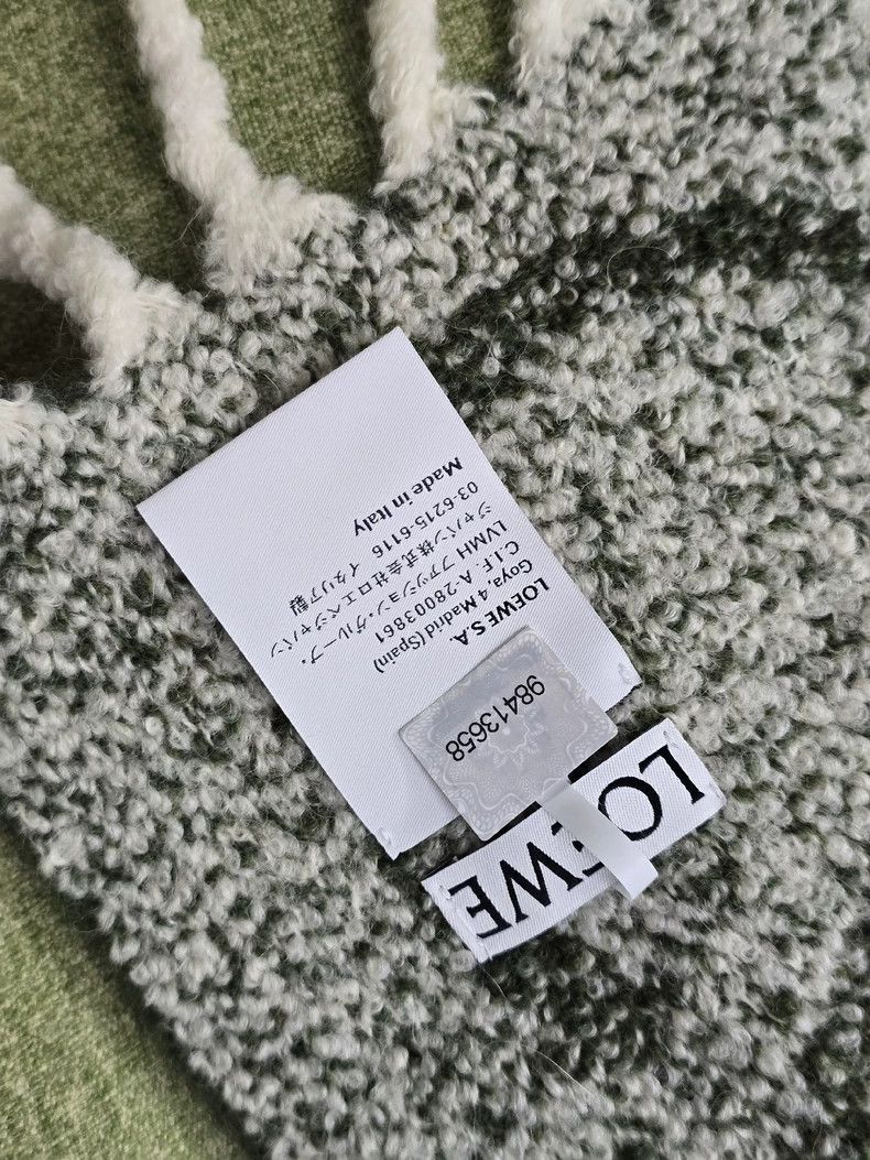 Loewe LOEWE Green scarf with sheep and camel hair Size ONE SIZE - 3 Thumbnail