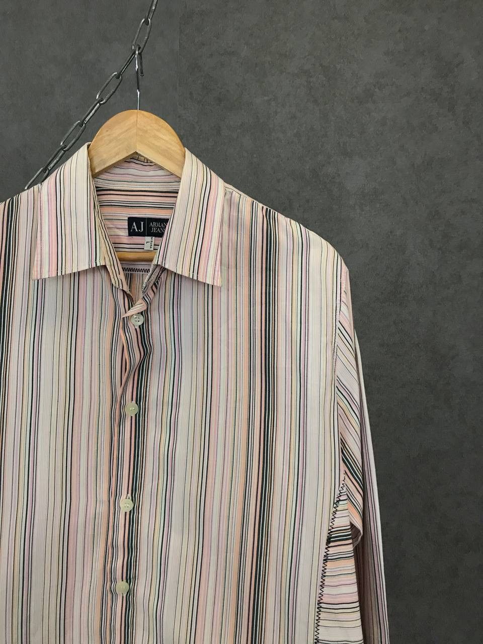 Armani Armani Jeans vintage crazy striped shirt Size US L / EU 52-54 / 3 - 2 Thumbnail
