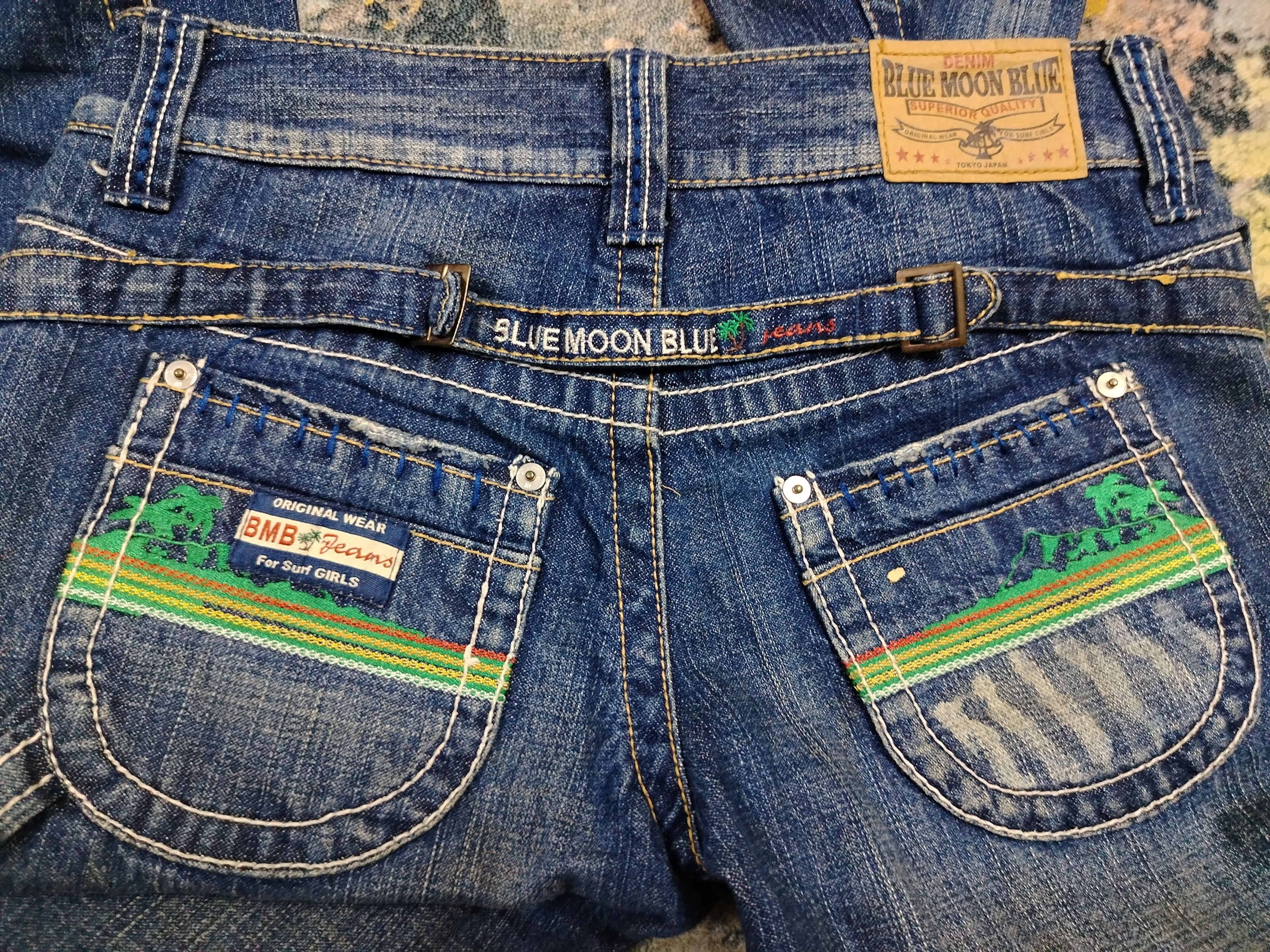 Designer Blue Moon Blue jeans hawaii Size 30" / US 8 / IT 44 - 4 Thumbnail