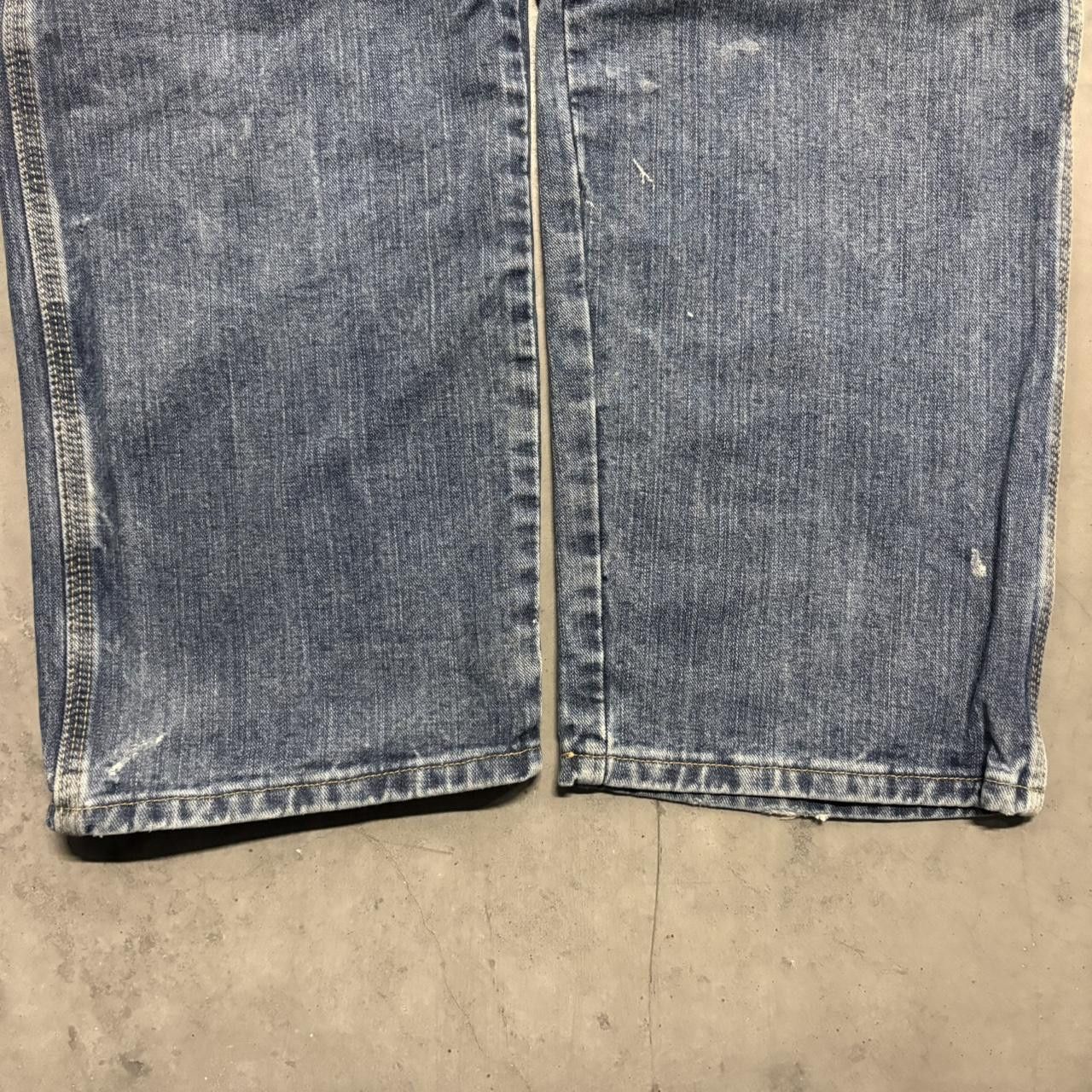Japanese Brand × Vintage Crazy Vintage Y2K/2000s Super Baggy Carpenter Workwear Style Denim Jeans! Size US 40 / EU 56 - 5 Thumbnail