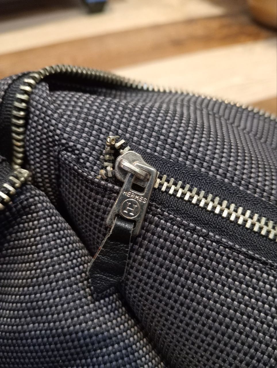 Hermes HERMES HERLINE GRAY CANVAS TOTE BAG Size ONE SIZE - 9 Thumbnail