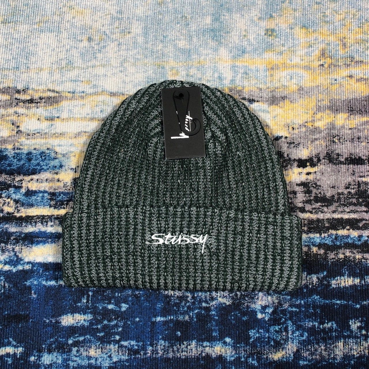 Stussy Stussy 2 Tone Knit Short Beanie Size ONE SIZE - 1 Thumbnail