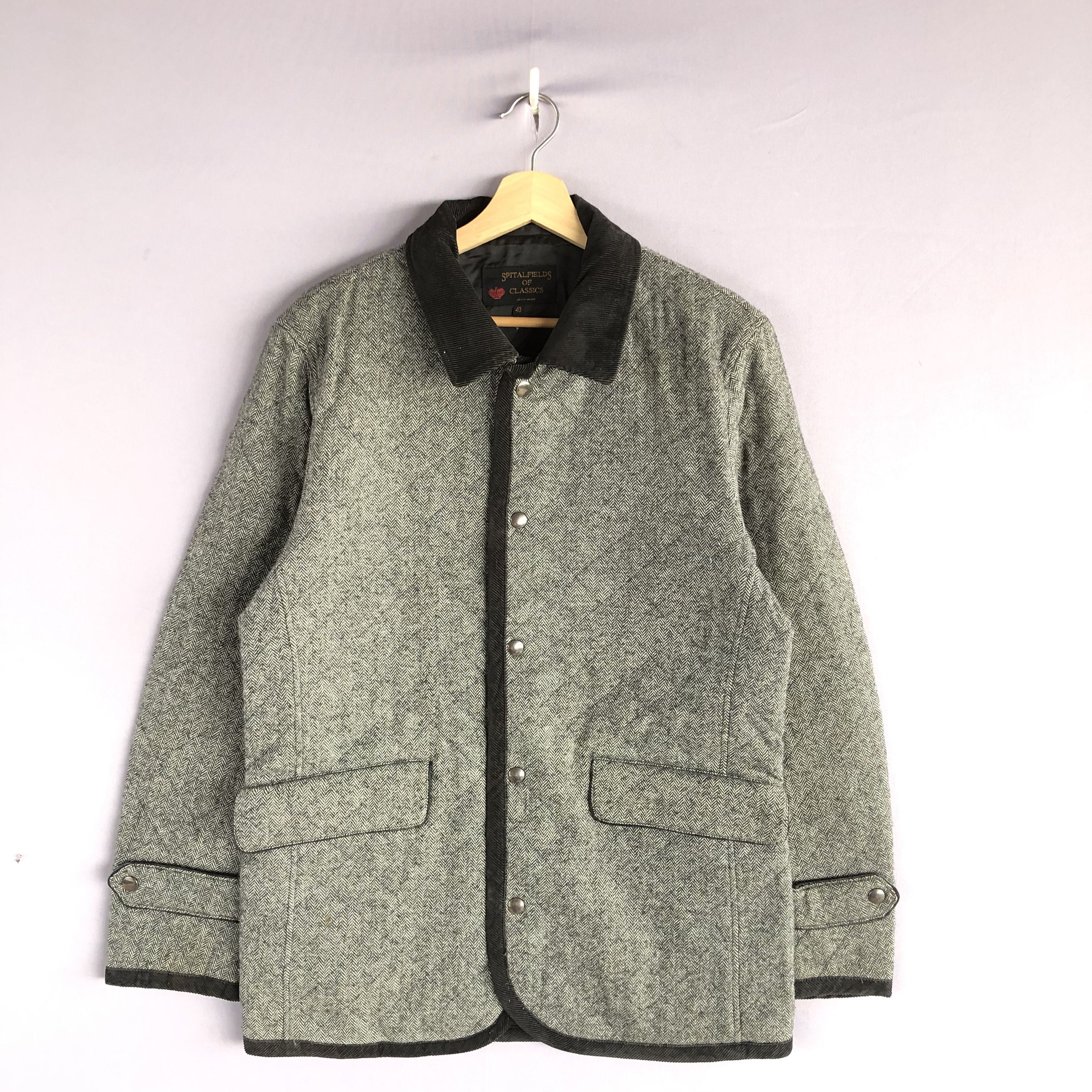 Japanese Brand × Vintage Vintage SpitalField Thermolite Quilted Wool Jackets Size US XS / EU 42 / 0 - 1 Thumbnail
