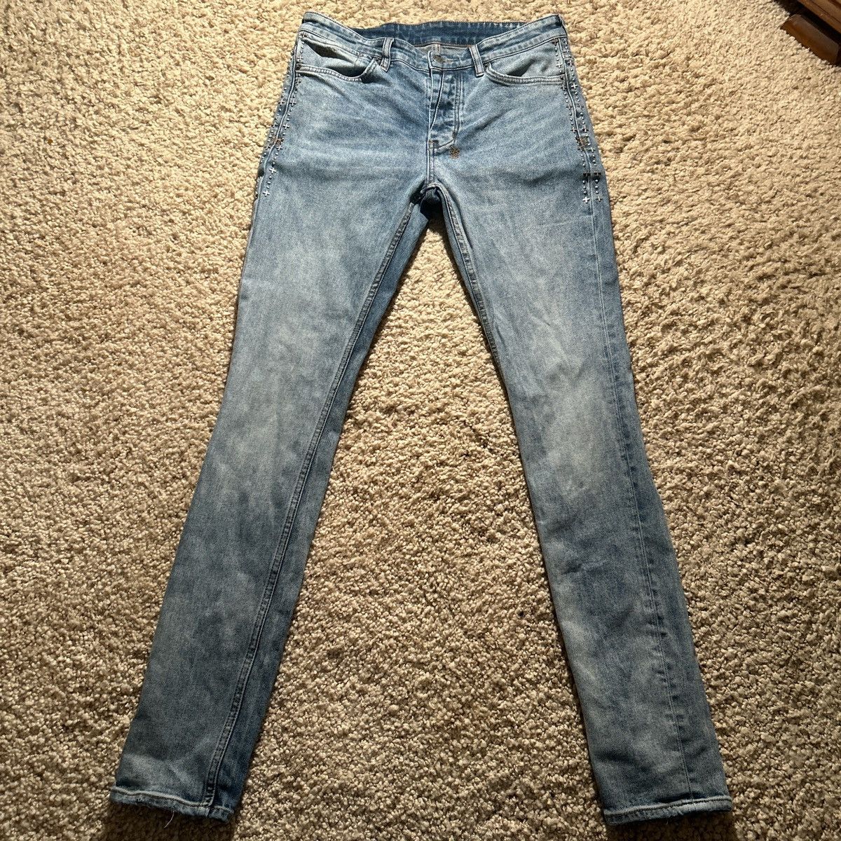 Ksubi Ksubi Van Wrinkle Jeans ‘Sky High Metallic Size US 31 - 1 Thumbnail