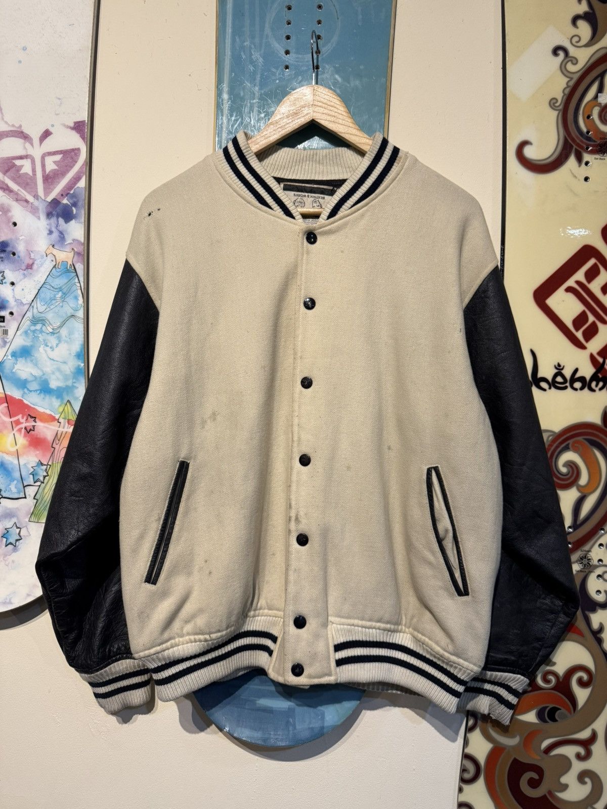 Hysteric Glamour HYSTERIC GLAMOUR PIN UP Varsity Leather Jacket Size US XL / EU 56 / 4 - 2 Thumbnail