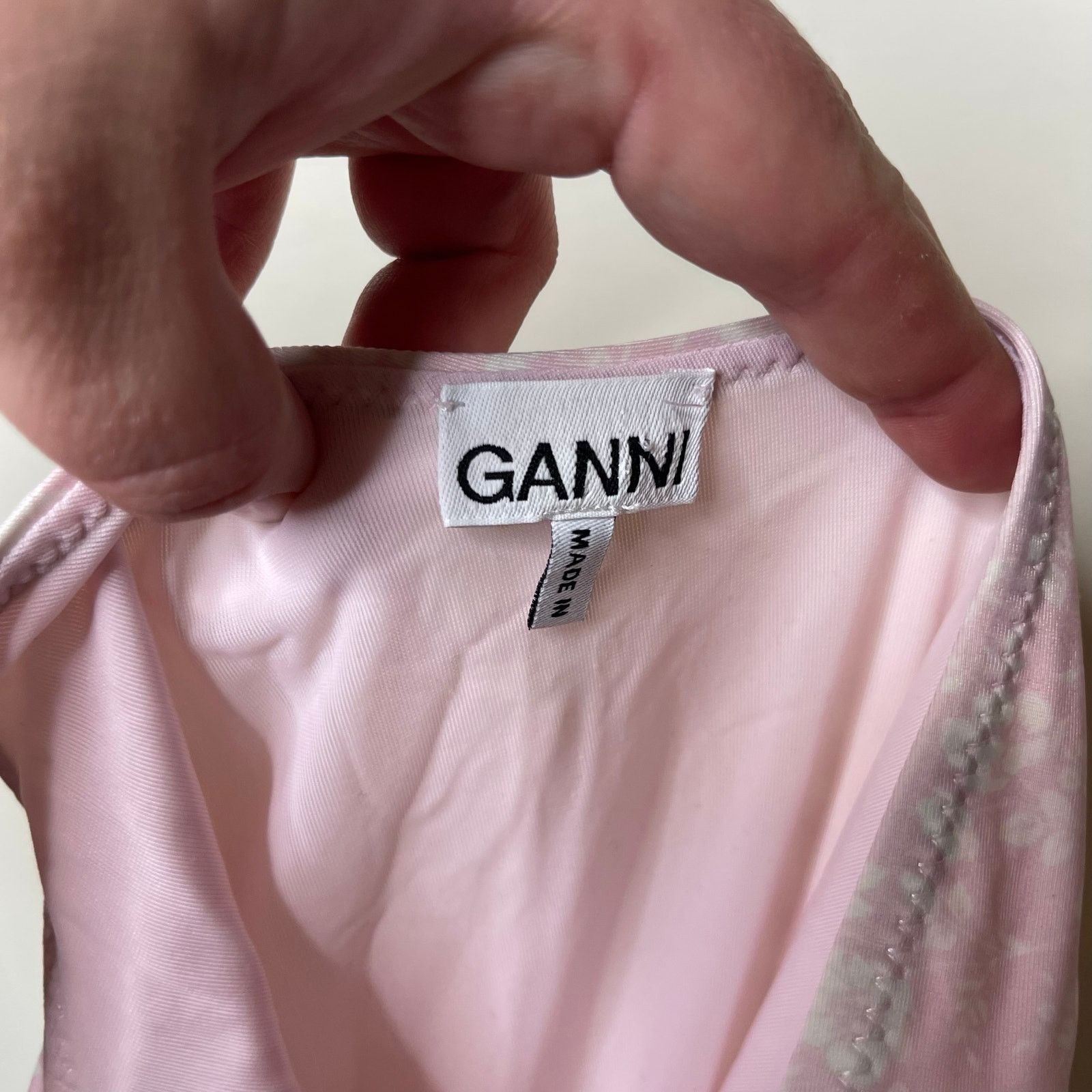 Ganni Ganni One-Shoulder Cherry Blossom One Piece Swimsuit Pink XS Size XS / US 0-2 / IT 36-38 - 5 Thumbnail