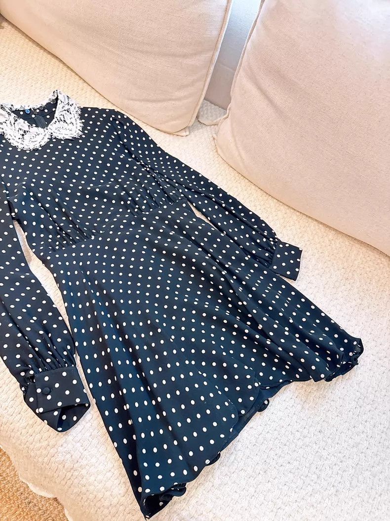 Valentino Valentino Black and white polka dot silk dress Size M / US 6-8 / IT 42-44 - 3 Thumbnail