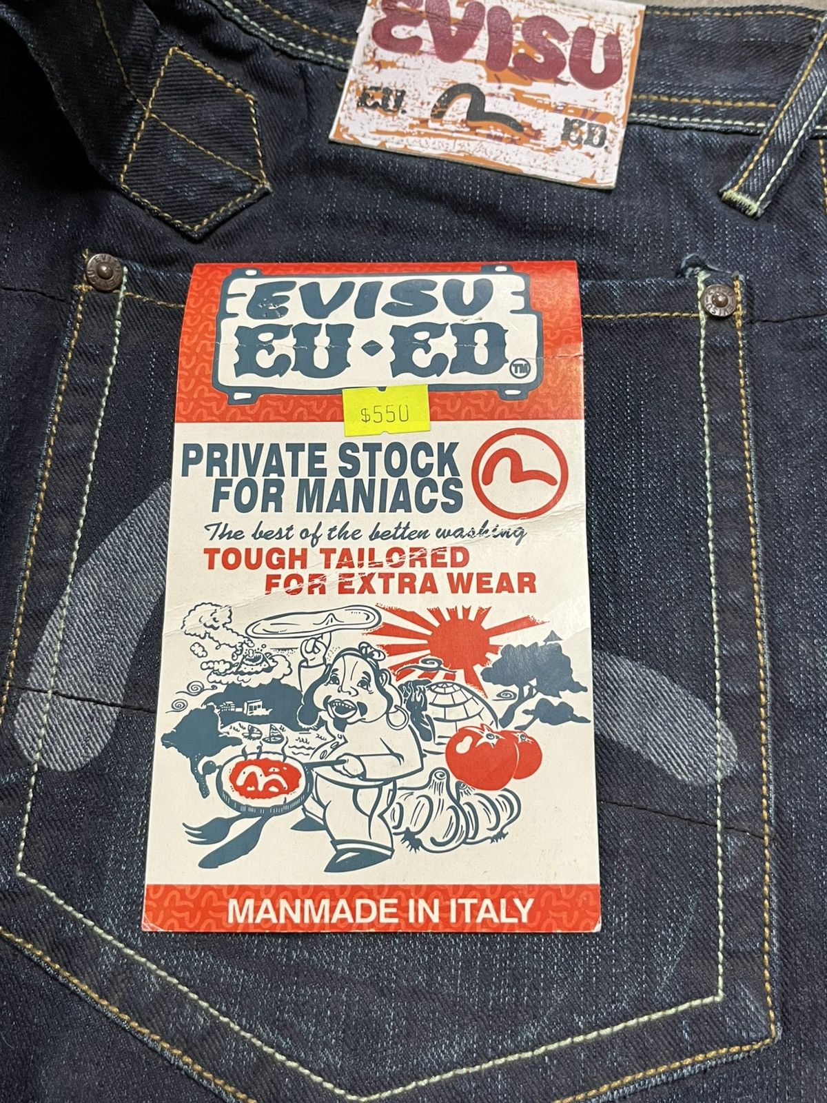 Evisu × Japanese Brand EVISU VINTAGE EU-ED DENIM JEANS DEADSTOCK RARE Size US 34 / EU 50 - 3 Thumbnail