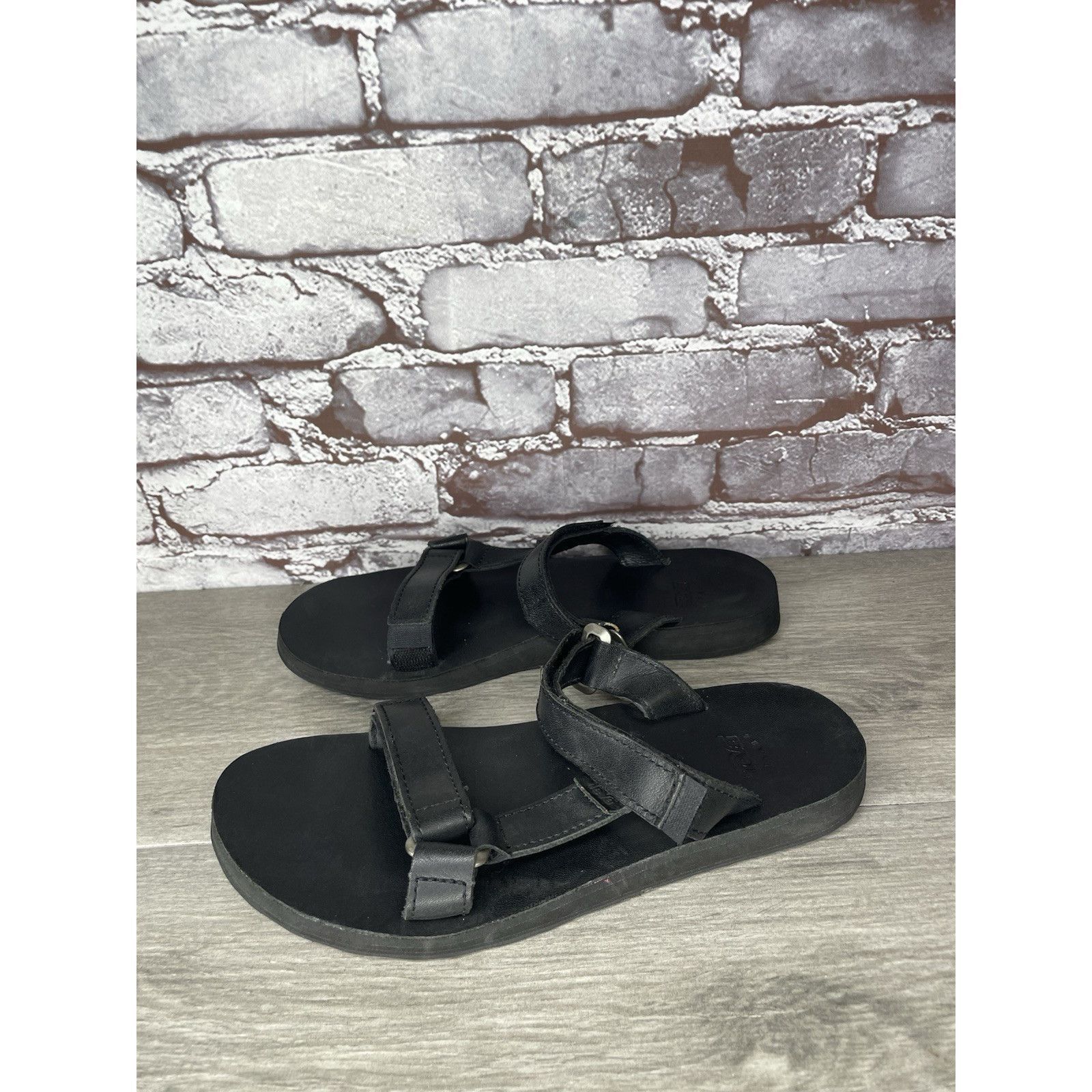 Teva Teva Black Leather Universal Straps Hiking Sandals Women’s S Size US 9 / IT 39 - 4 Thumbnail