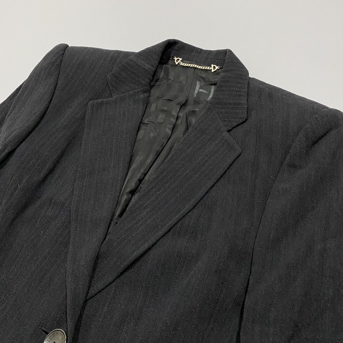 Gucci 1995 Gucci - Tom Ford Single Breasted Striped Blzer Size M / US 6-8 / IT 42-44 - 3 Thumbnail