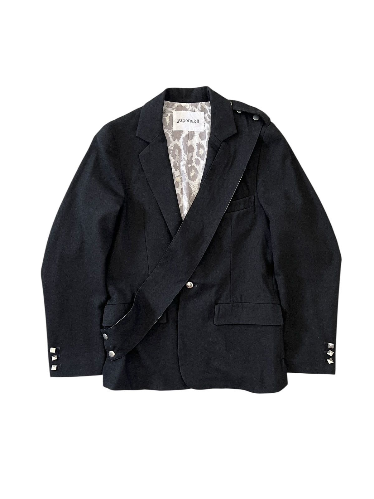 1990s Yaponskii Bondage Blazer Jacket in Black, Men's